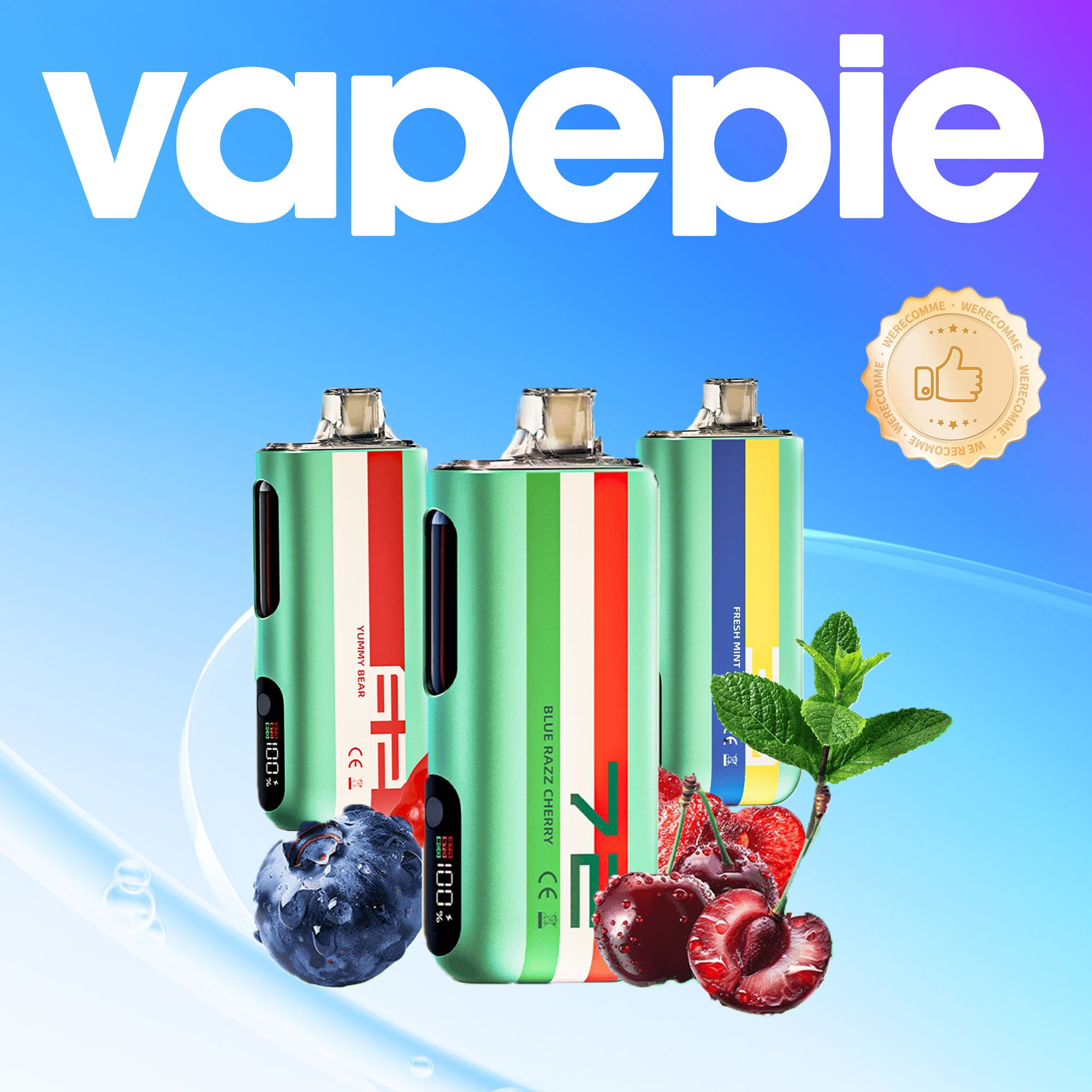 Magyar zászlós kiadás – Blue Razz Cherry íz– Vapepie 40 000 slukk