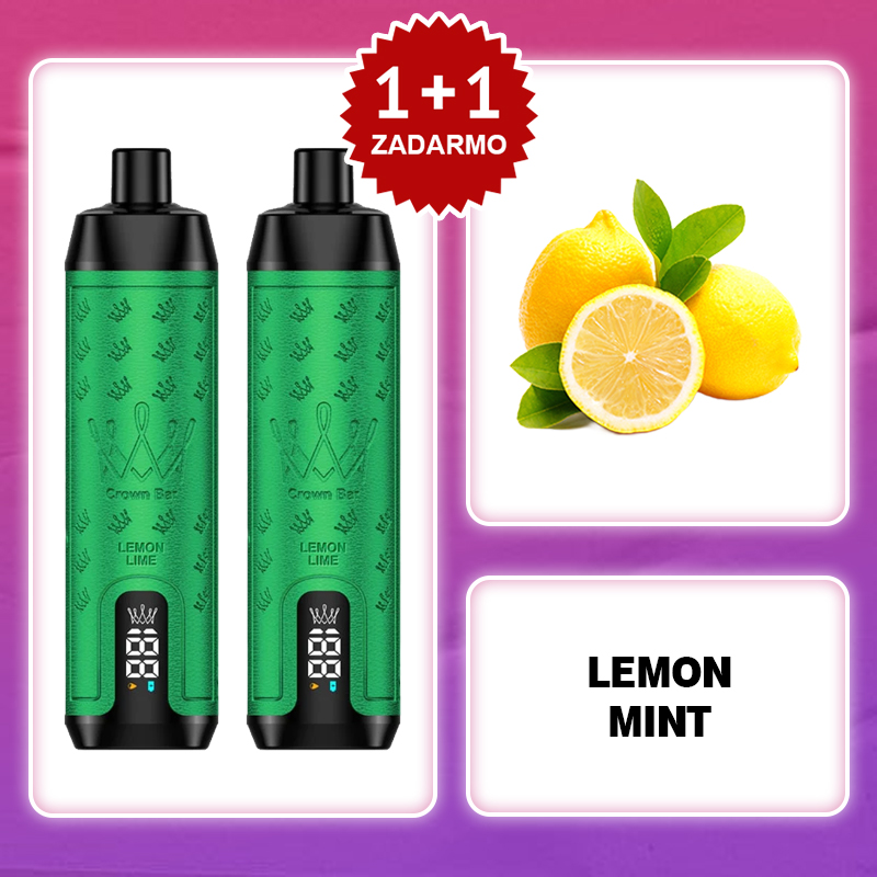 💥Akcia 1+1 ZADARMO!🔥AL FAKHER 12000 PUFFS Crown Bar - CITRONOVÁ LIMETA