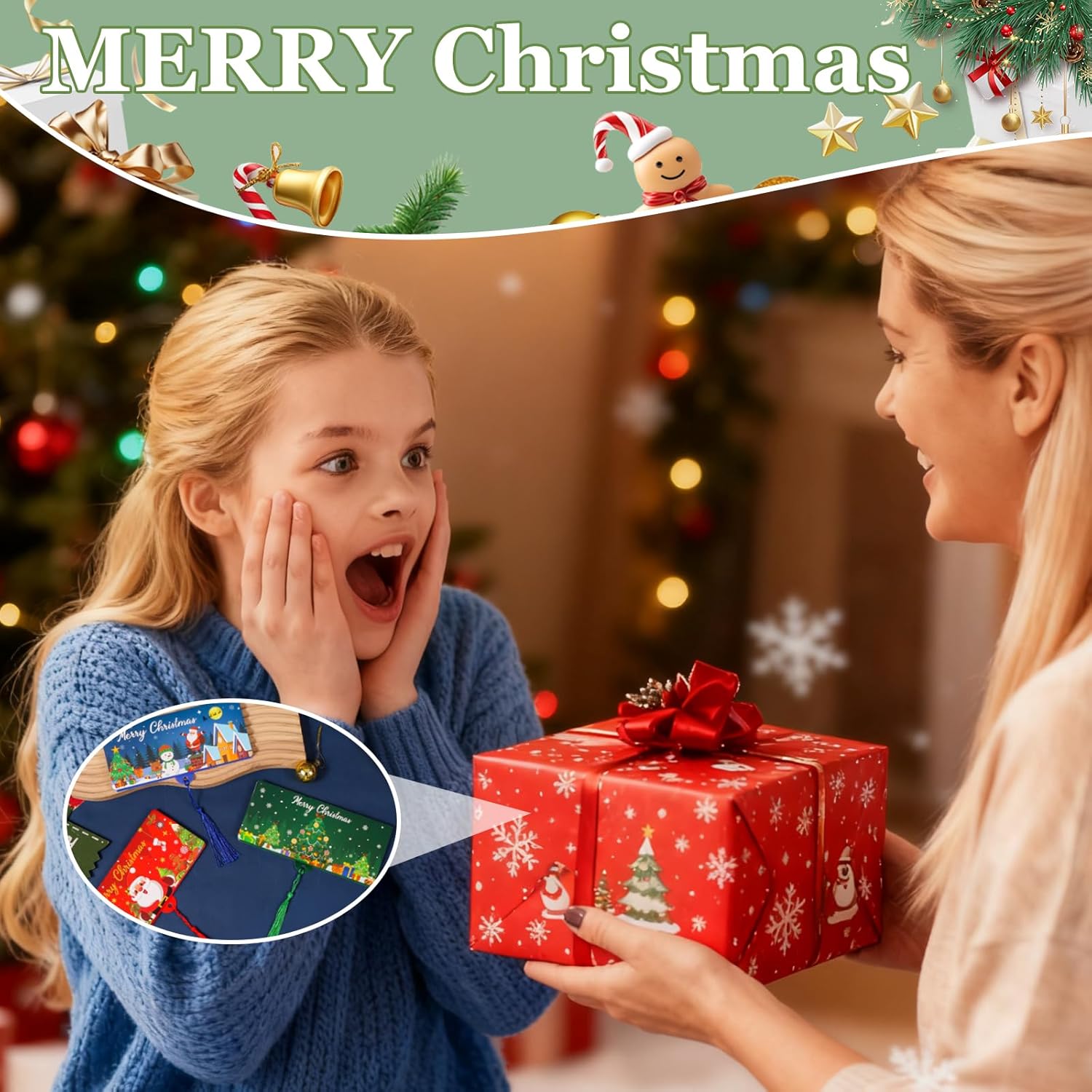 🔥LAST DAY 49% OFF - 3PCS Surprise Card Holder Christmas Cashs Money Clip