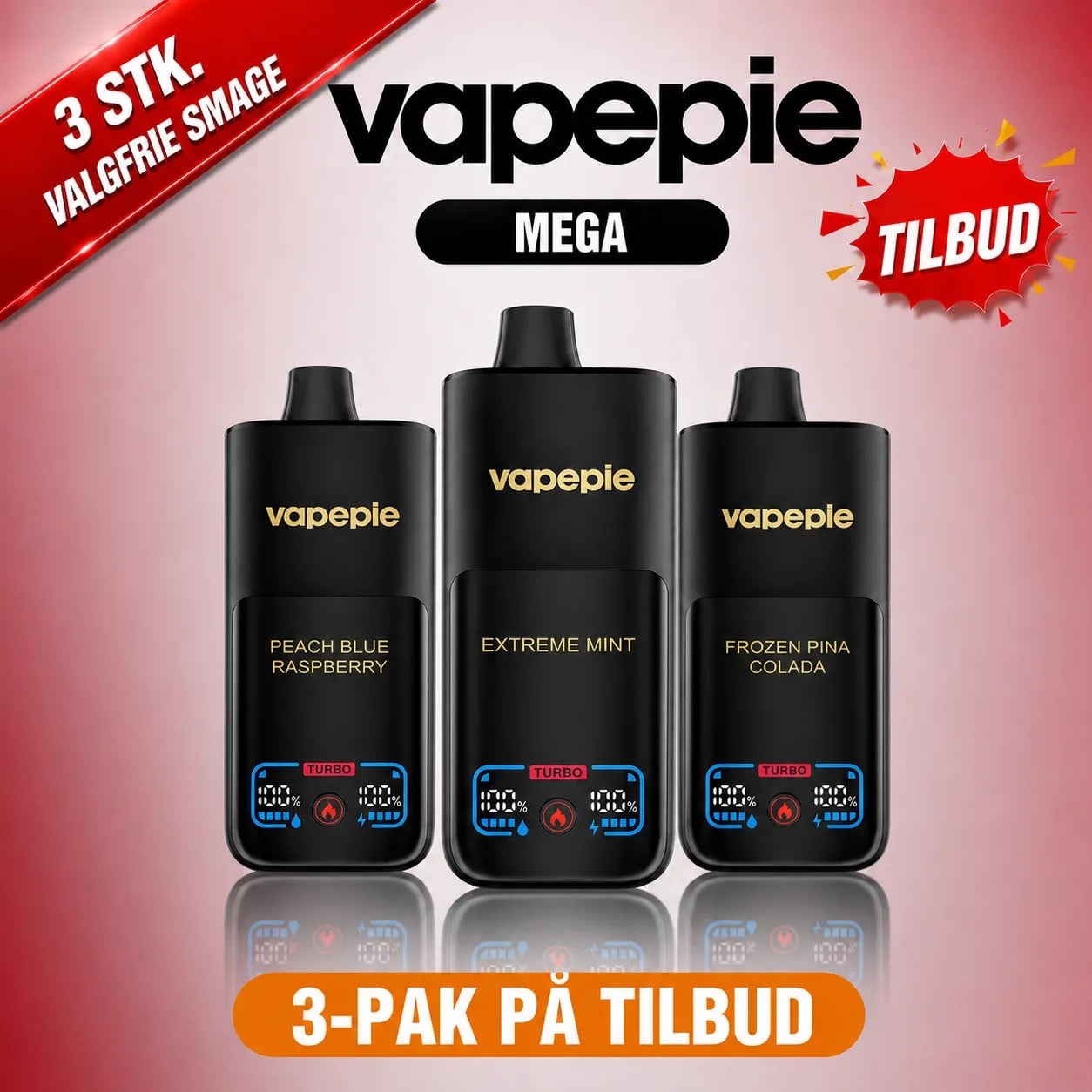 3 STK. BLANDET PAKKE – 3 x 70k