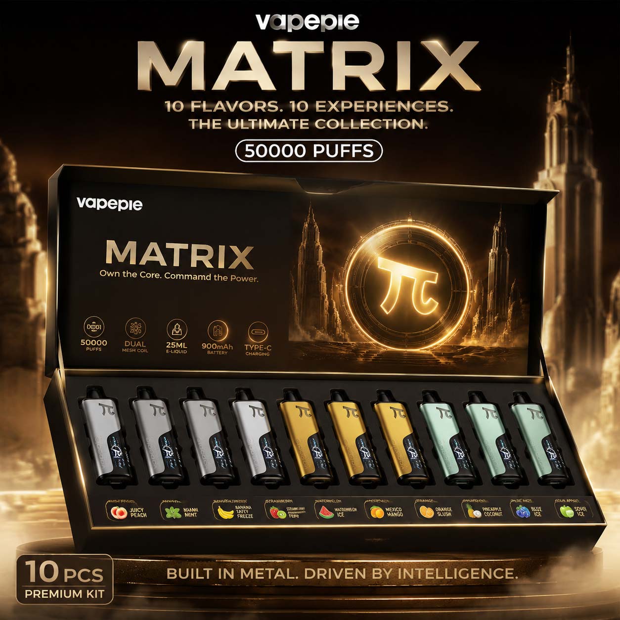 VAPEPIE 50000 MATRIX – 10 FLAVORS PACK