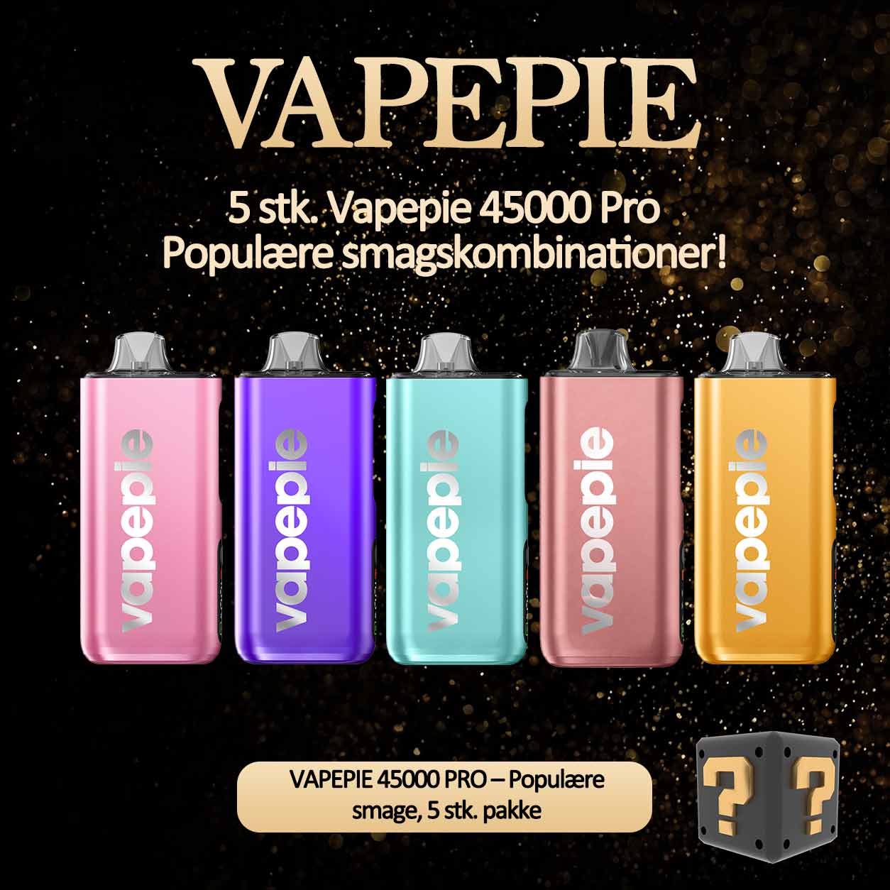VAPEPIE 40000 PRO – 5 Stk. Populære Smage i Én Pakke