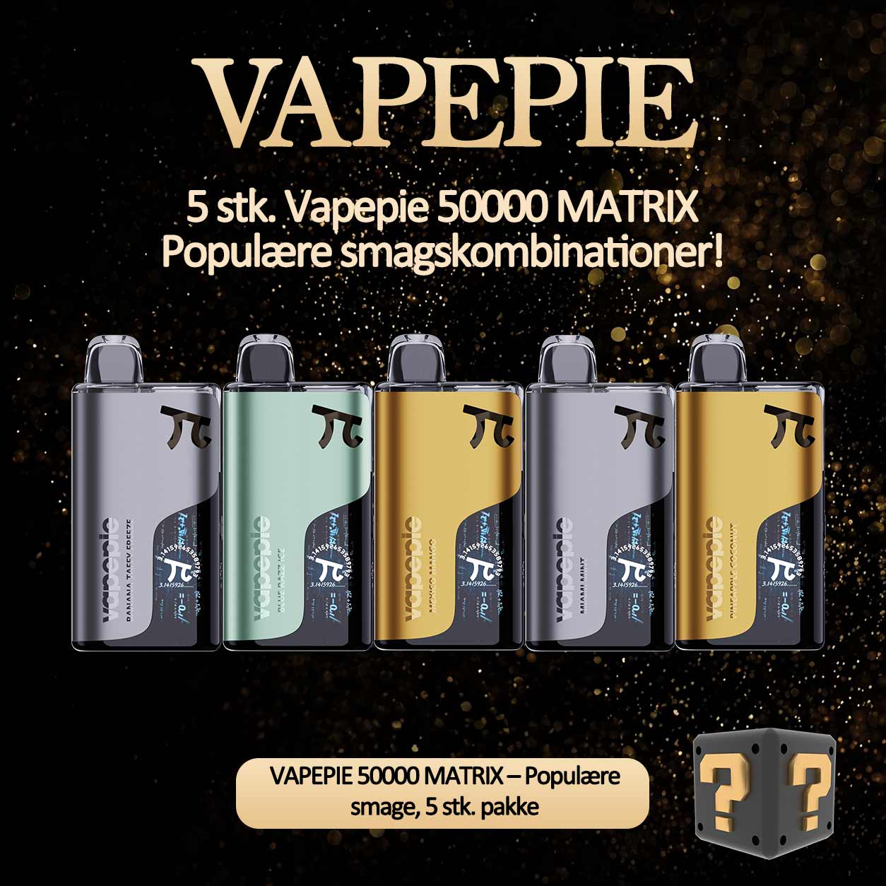 VAPEPIE 50000 Matrix – 5 Stk. Populære Smage i Én Pakke