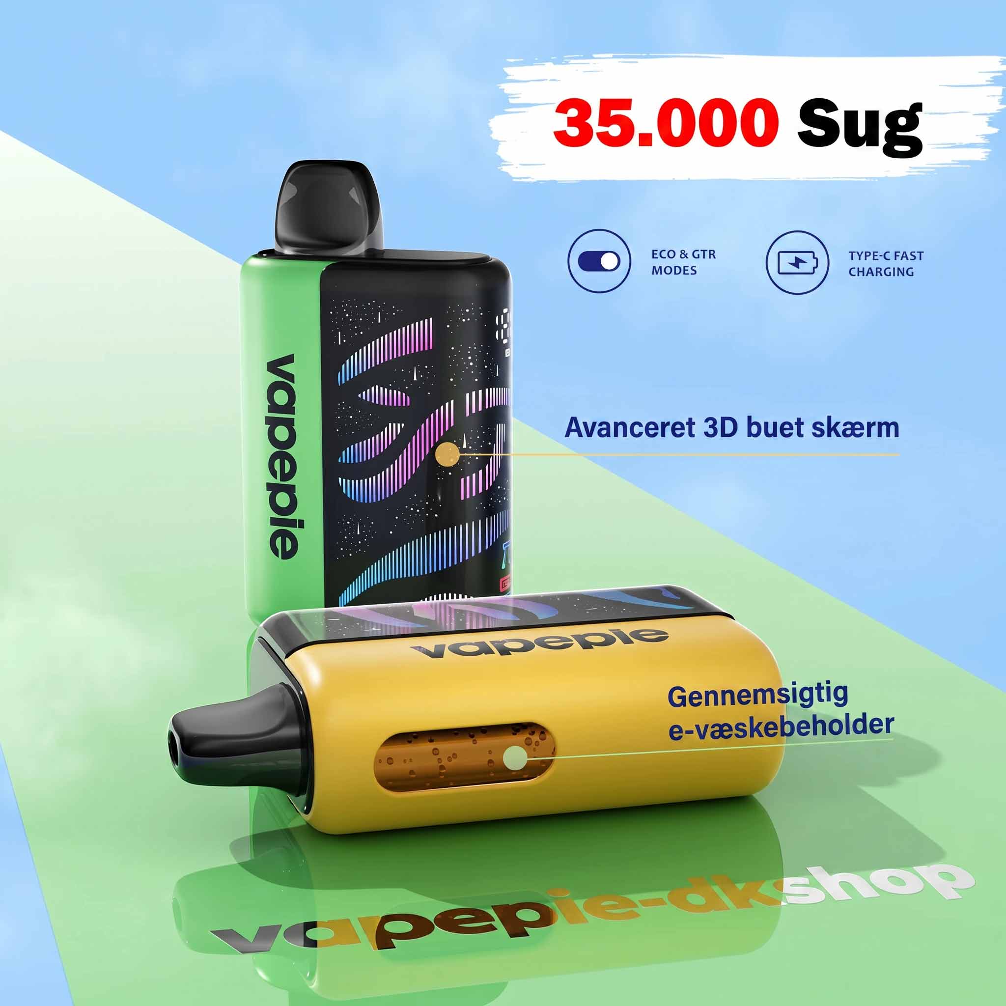 Vapepie 35000 Galactic Gleam - Syrlig Æble Is