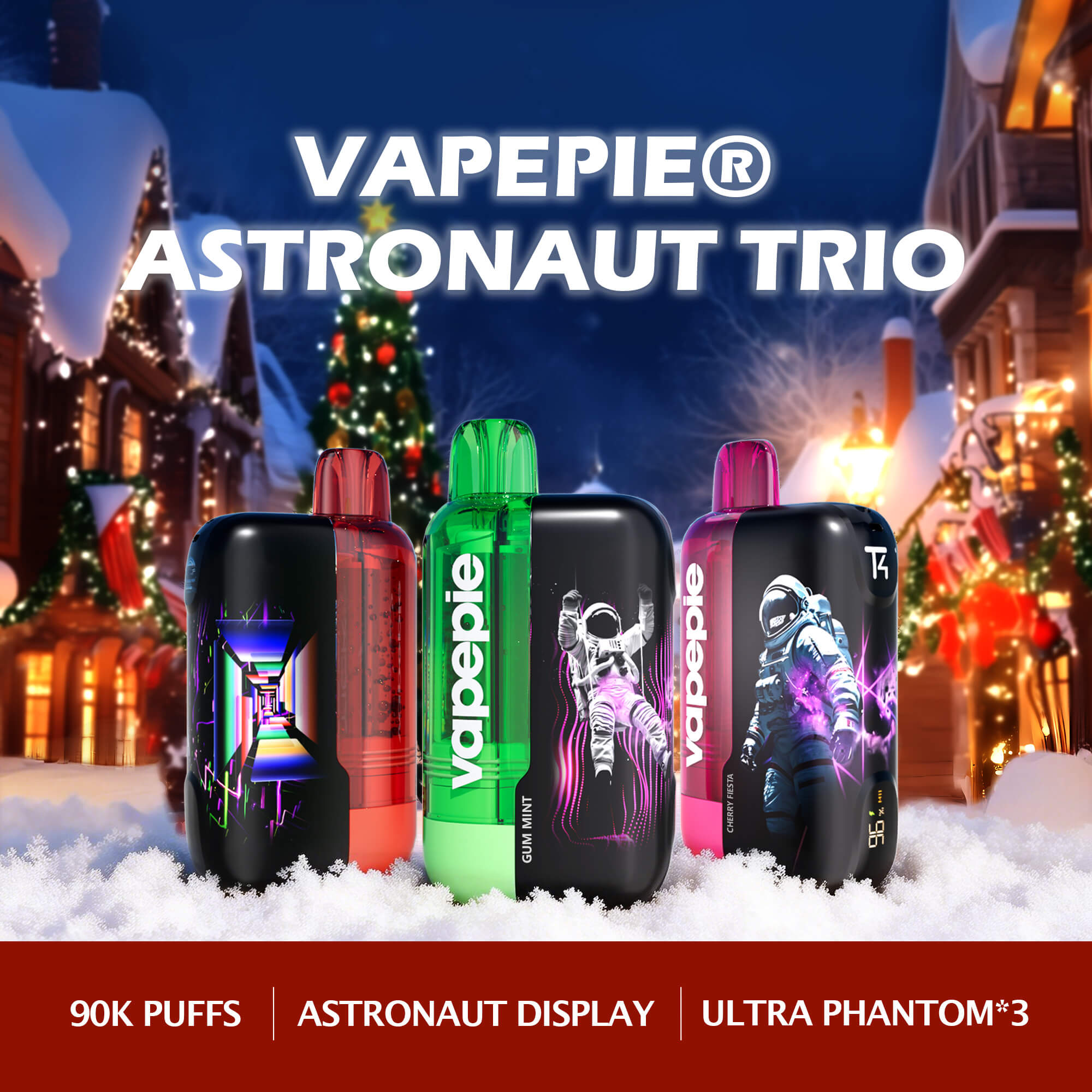 Vapepie Astronaut Trio 90k Puff (Ultra Phantom*3) Einweg-E-Zigarette