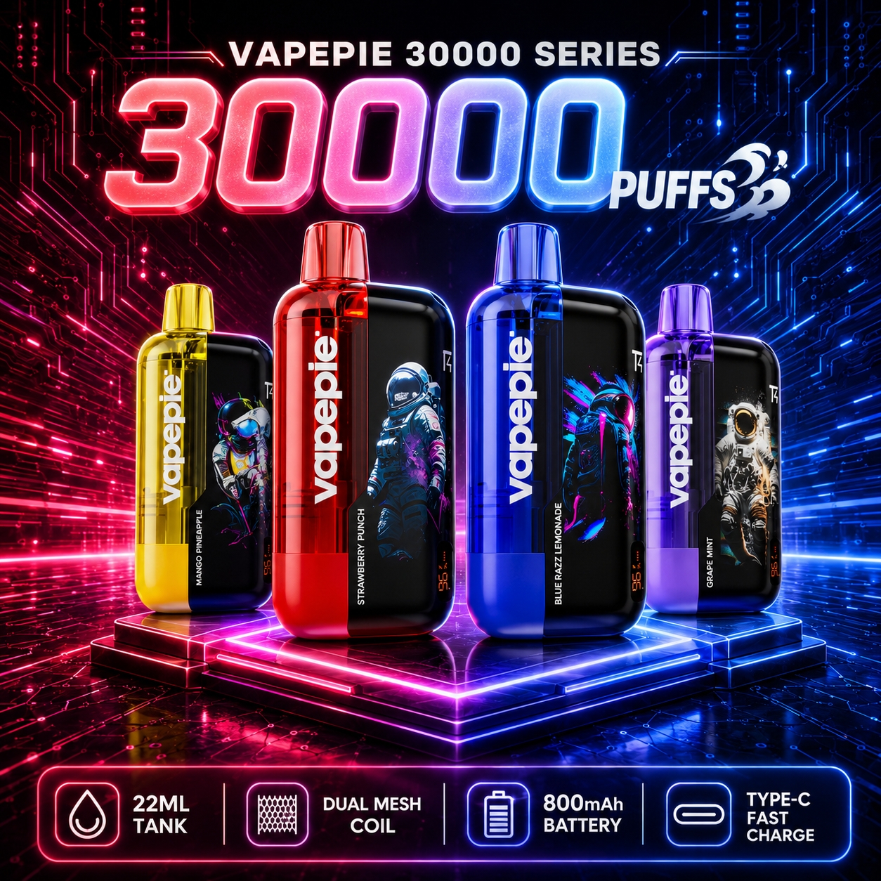 VAPEPIE Blandede Kapaciteter 2-pak