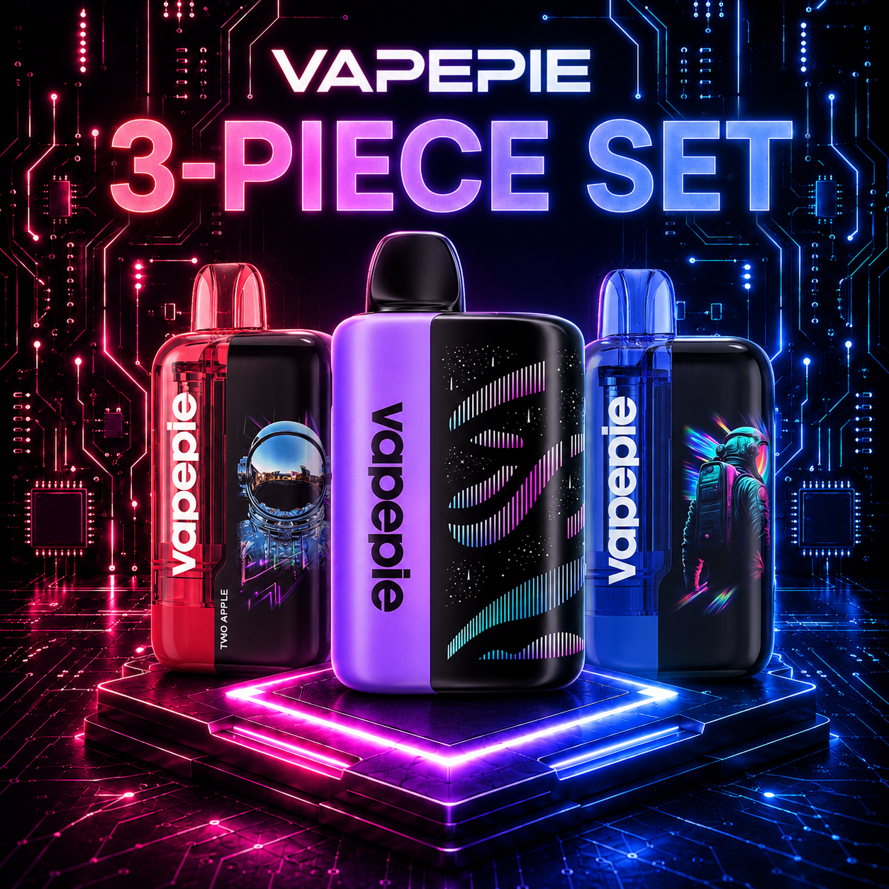 VAPEPIE Blandede Kapaciteter 3-pak