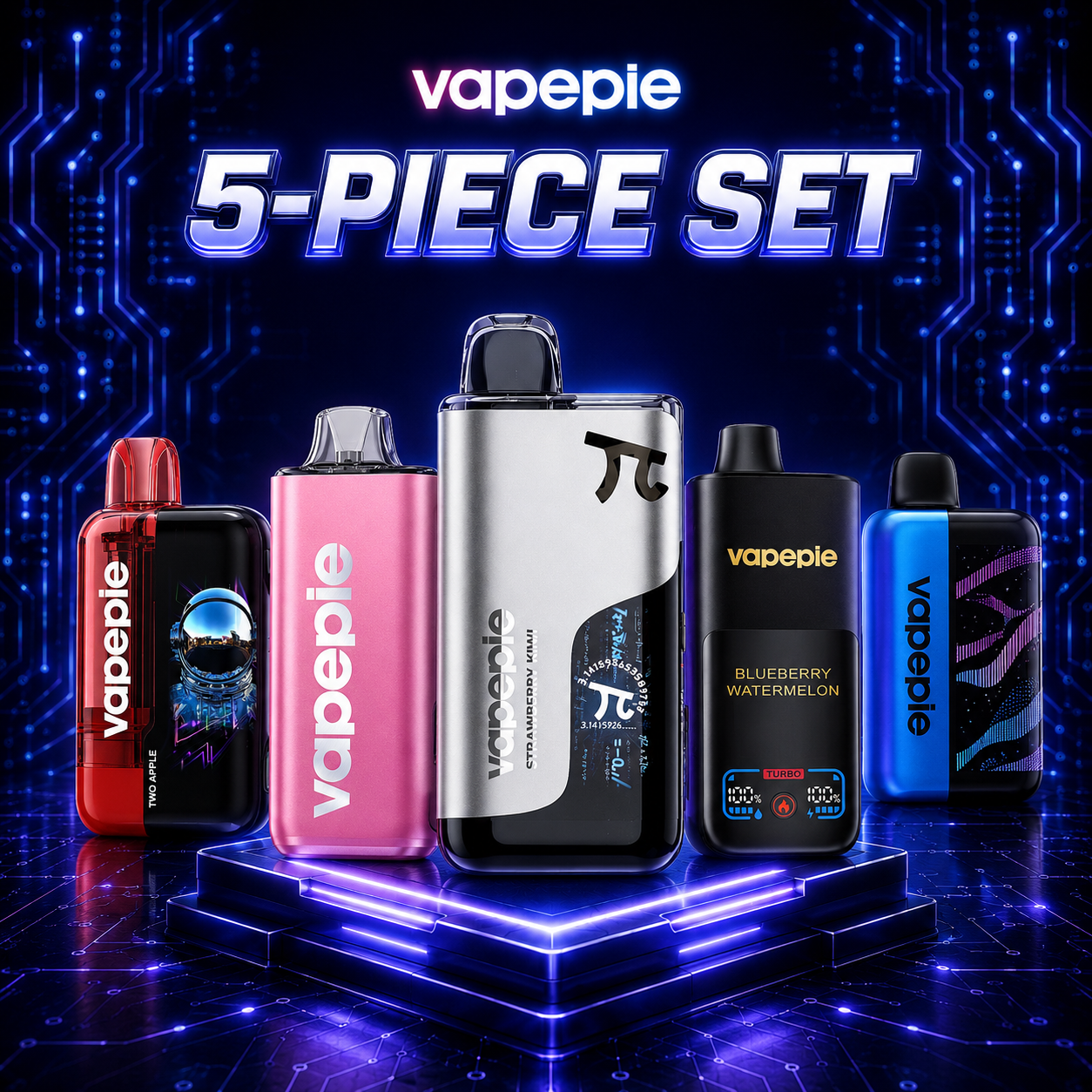 VAPEPIE Blandede Kapaciteter 5-pak