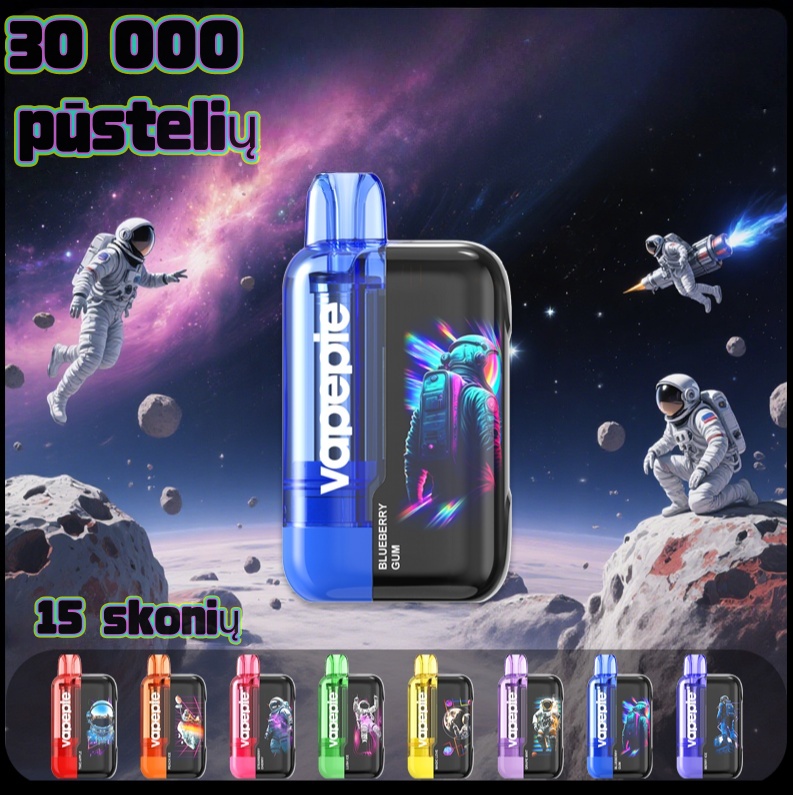 🧑‍🚀TK × VAPEPIE Ultra Phantom 30000 PUFFS （🎉Specialaus leidimo spalvotas LED ekranas）