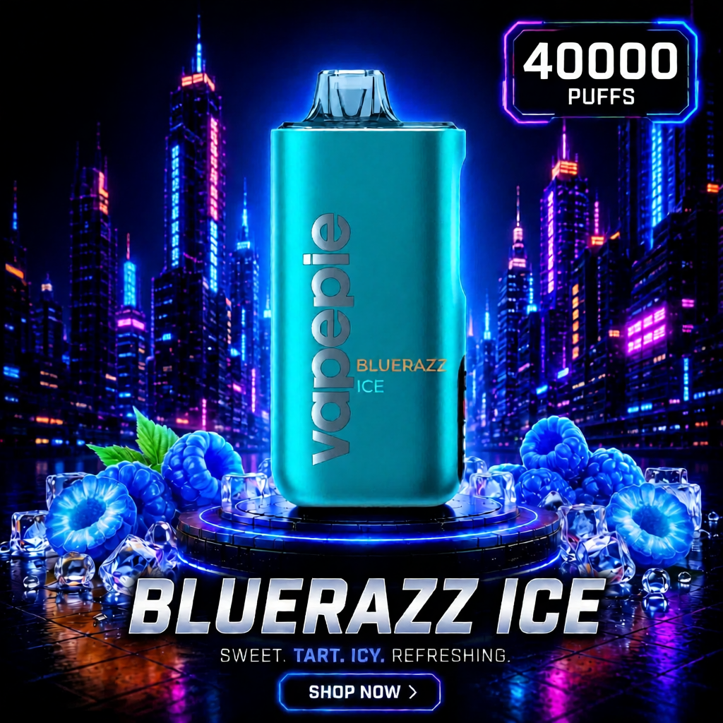 Blue Razz Ice | 40000 Puffs Rechargeable Disposable Vape