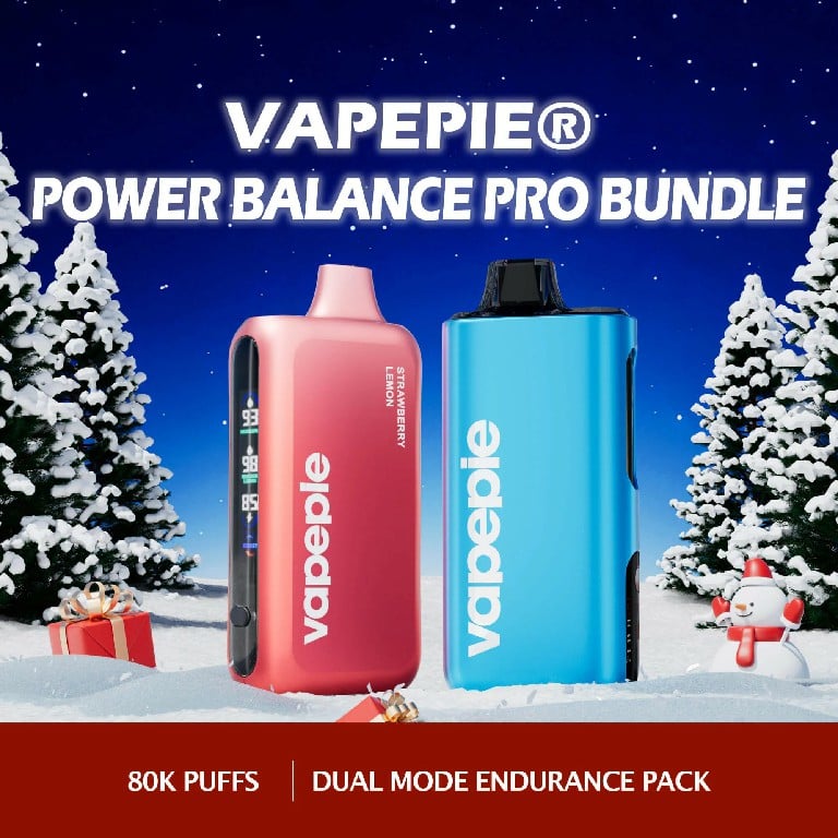 Vapepie Power Balance Pro Kit, 80.000 Züge (Big Empire*1 & Ghost Air*1), Einweg-E-Zigarette