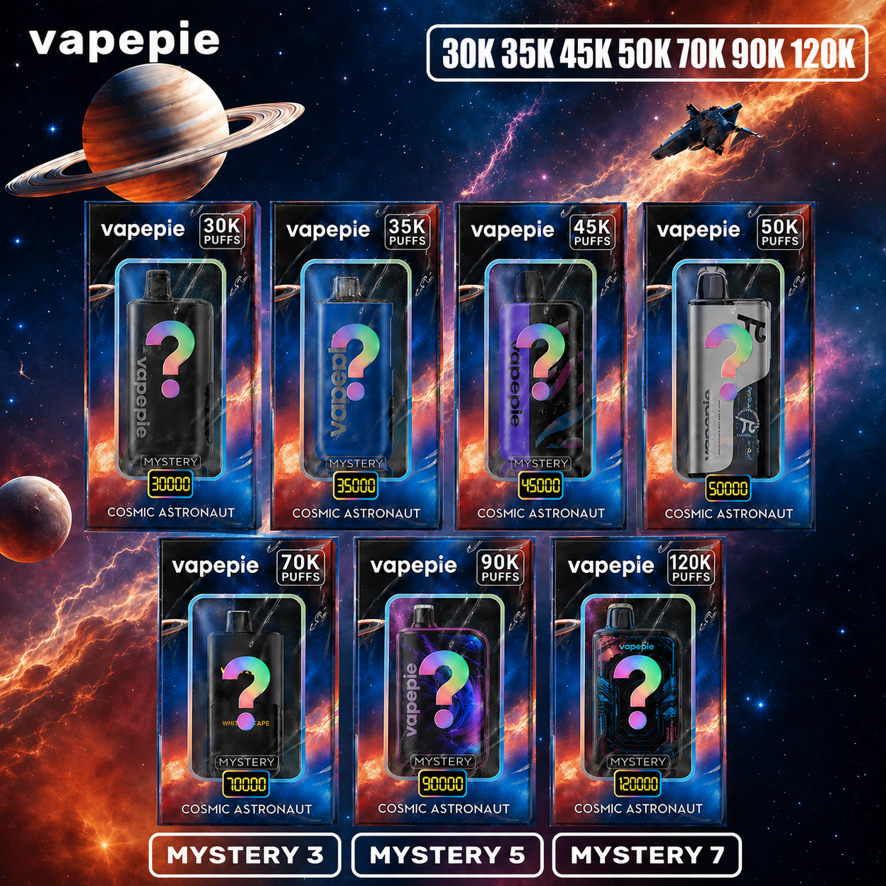 🎁 Tajemná krabička Vapepie 🎁 Jeden z pěti prémiových modelů (120K / 90K / 70K / 50K / 45K / 40K / 35K / 30K) za výjimečnou cenu!