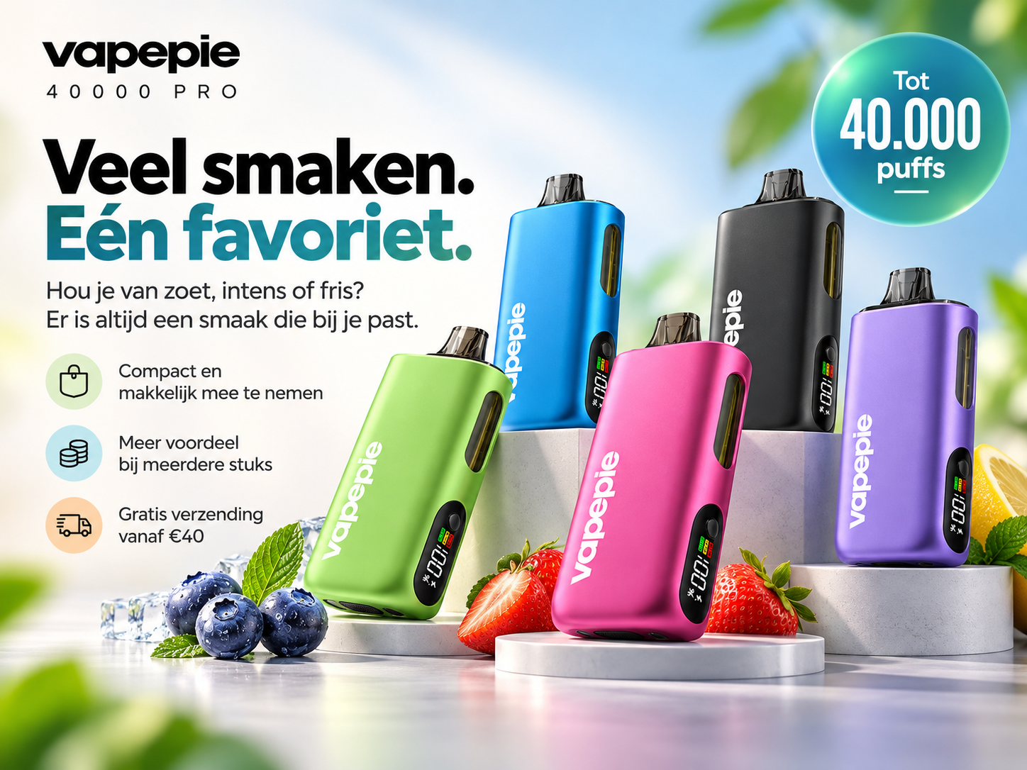 Vapepie 40000 Pro - Groene Appel