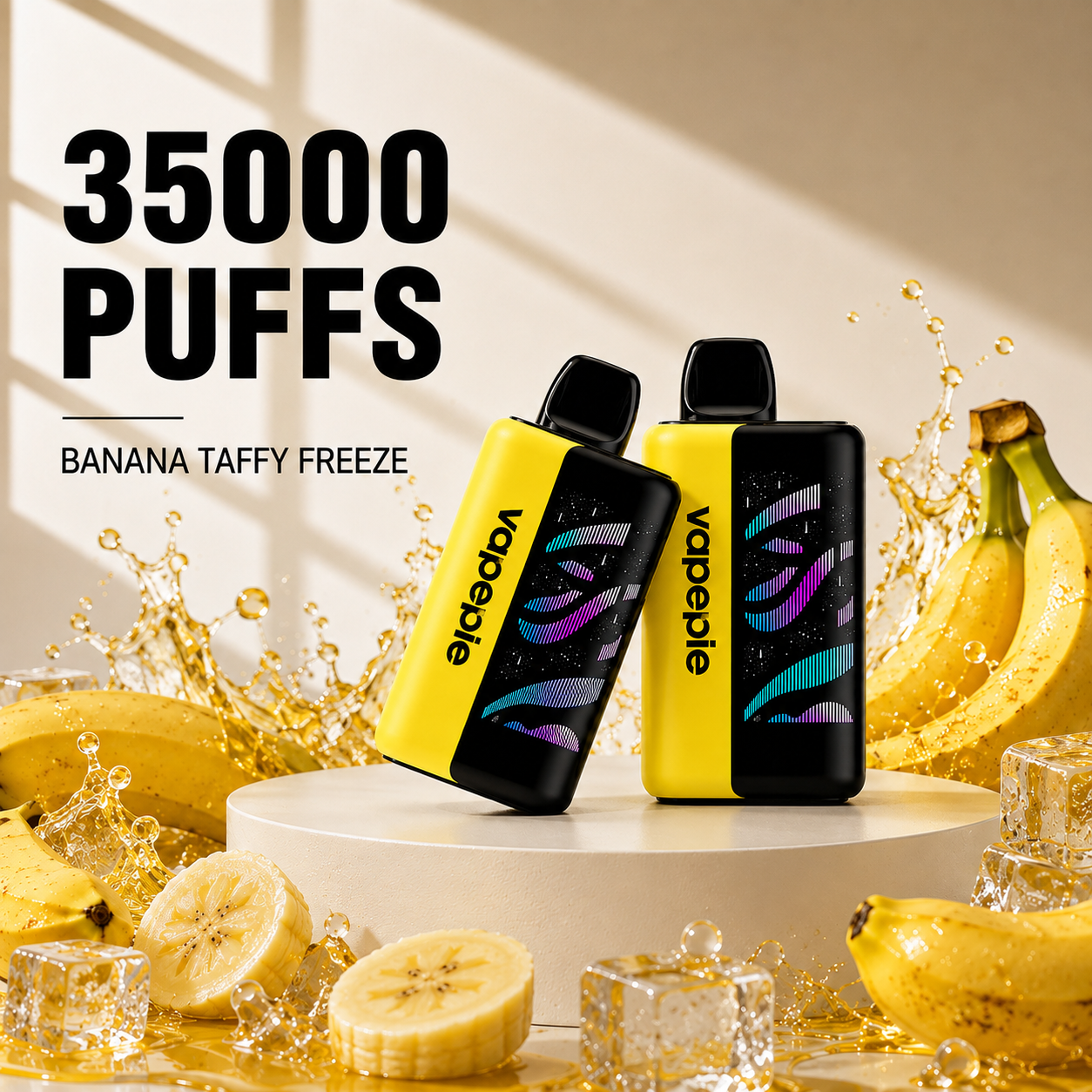 Ľadový banánový karamel– VAPEPIE 35000 PUFFS（2ks）