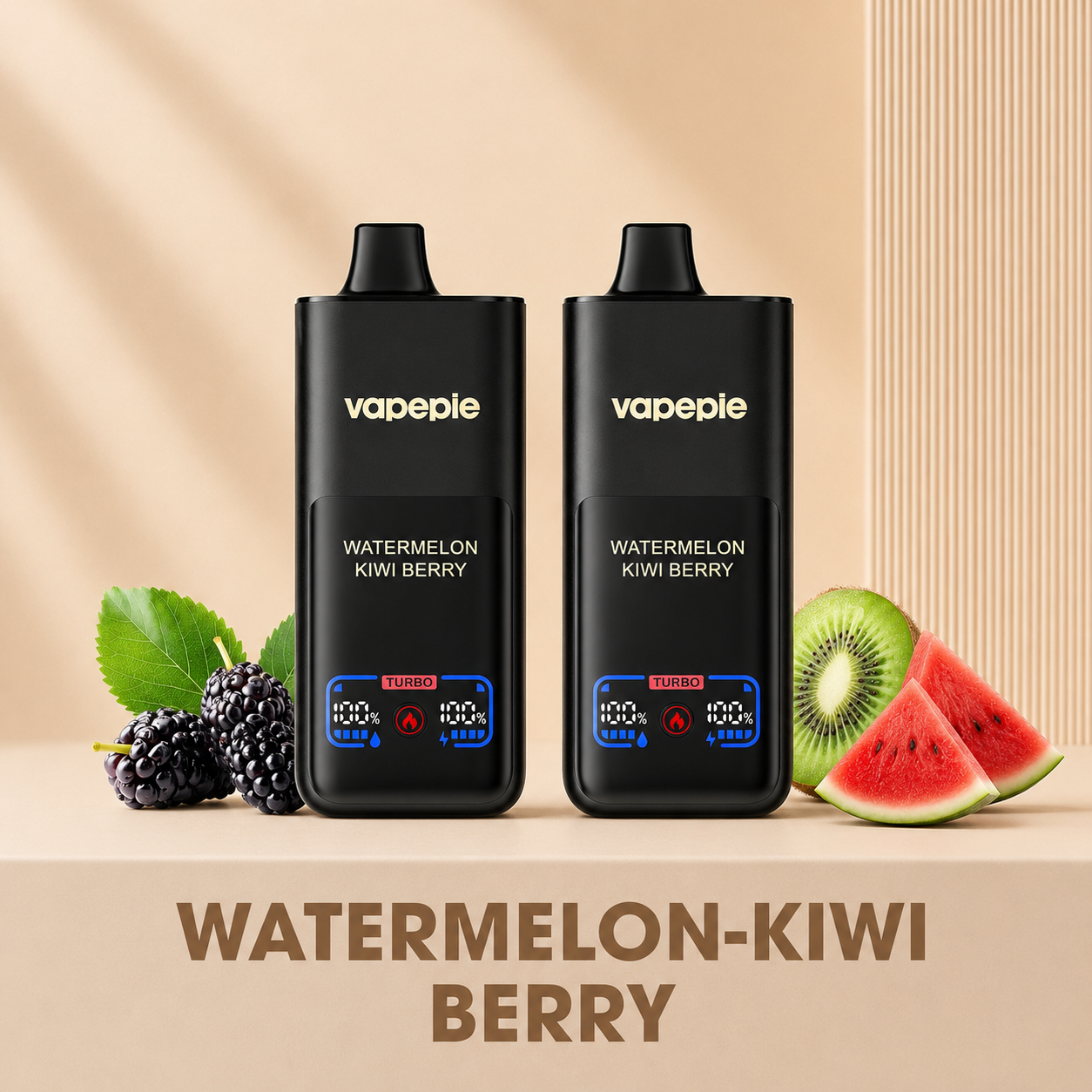 Melón, kiwi a lesné bobule& VAPEPIE Max 70000 PUFFS（2ks）