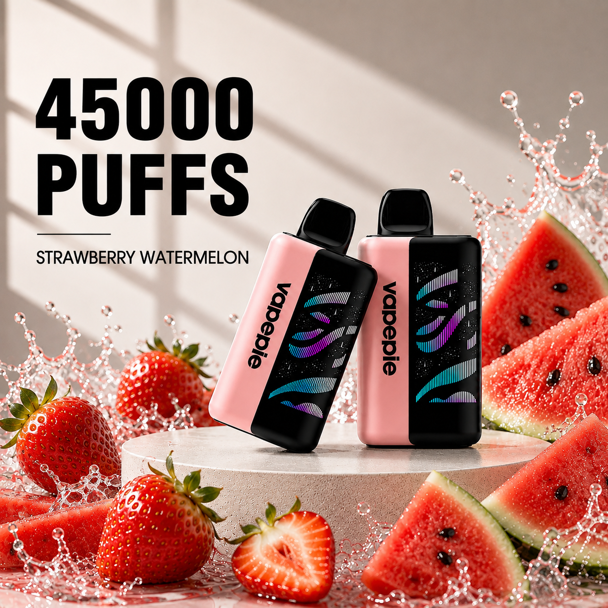 Jahoda a melón– VAPEPIE 35000 PUFFS（2ks）