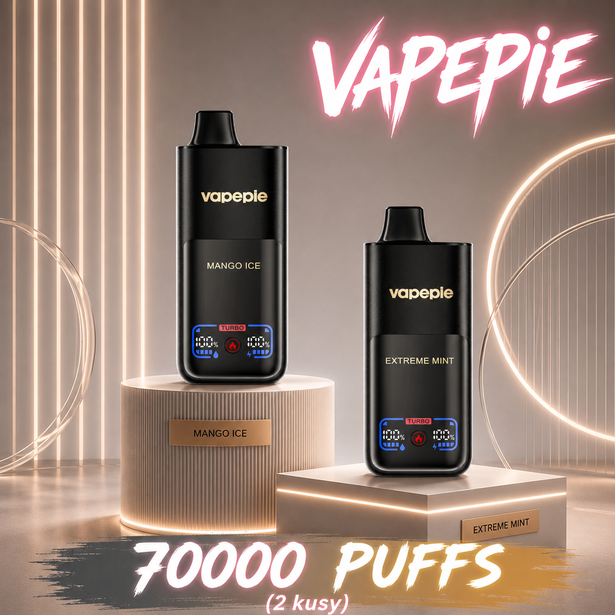 VAPEPIE MEGA 70000 PUFFS（2 ks）