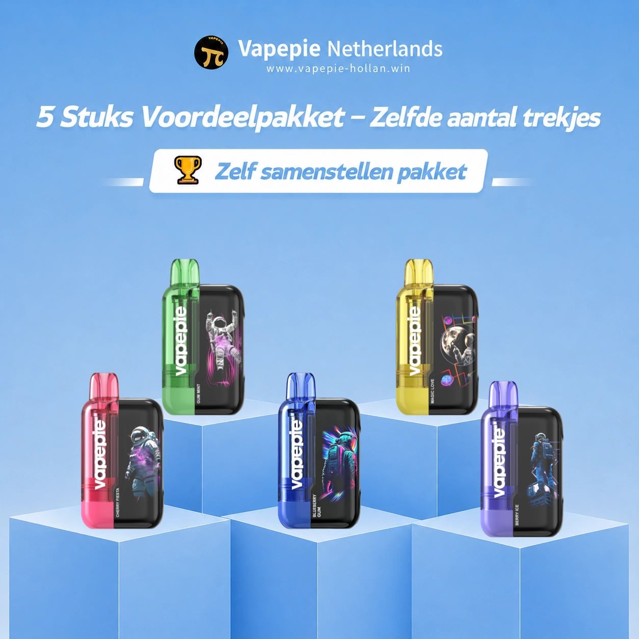 5 Stuks Voordeelpakket - Zelfde aantal trekjes