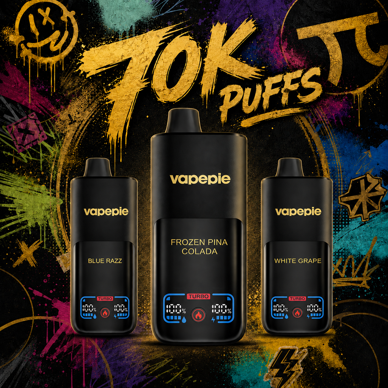 Vapepie 70000 PUFFS（5% nicotinegehalte）
