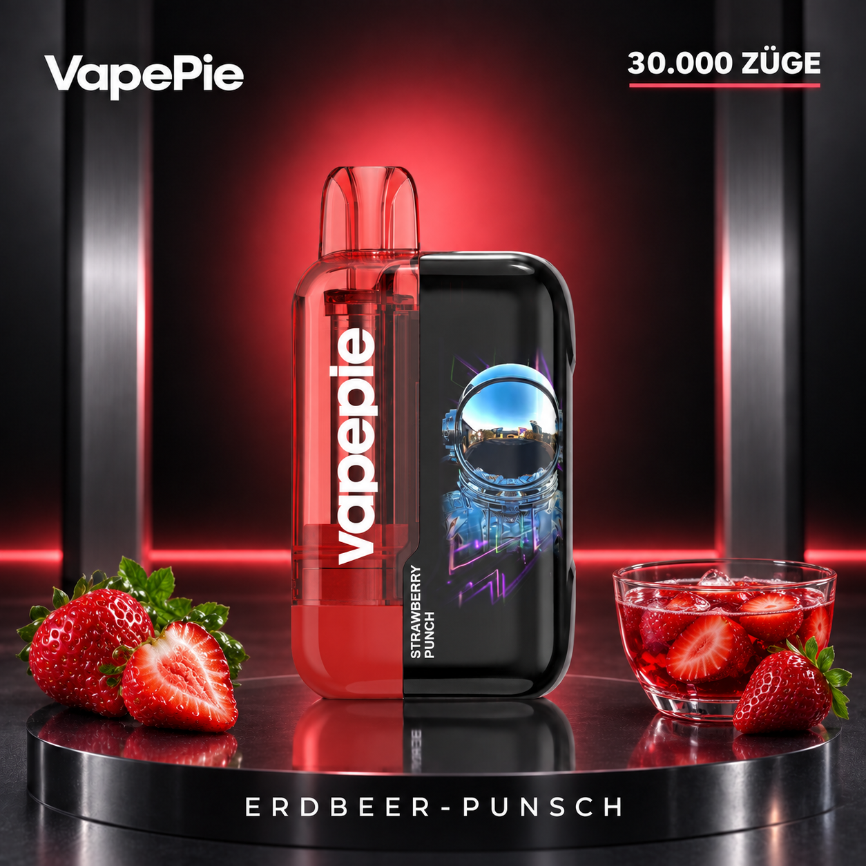 Vapepie Ultra Phantom 30 000 Züge – Nachfüllbare elektronische Einwegzigarette, erhältlich in mehreren Geschmacksrichtungen