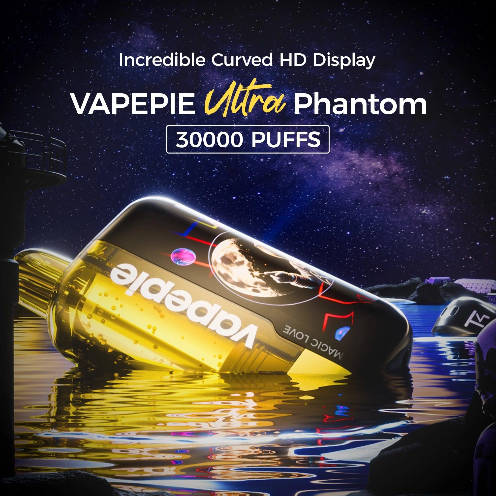 VAPEPIE x TK Ultra Phantom 30000 PUFFS-modern, futurisztikus vape dizájn!