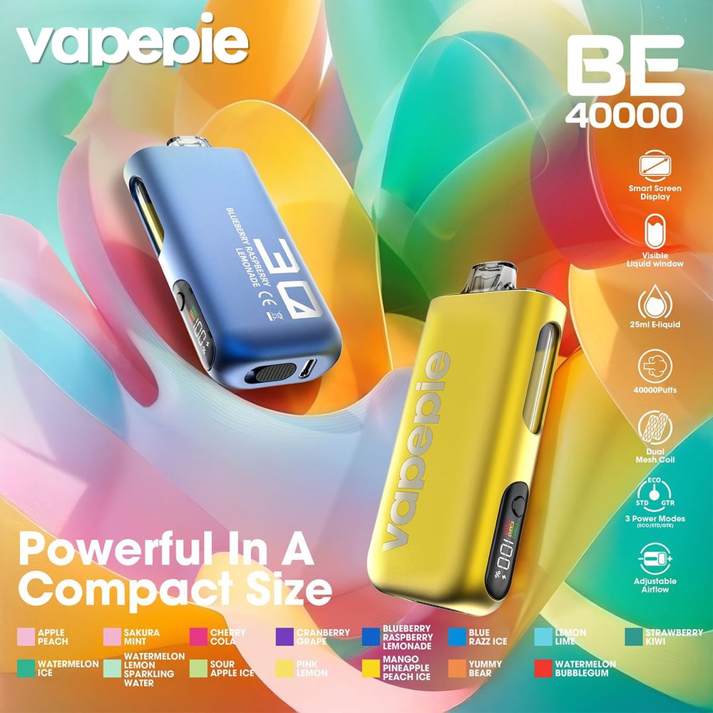 Afine și zmeură cu gheață & VAPEPIE Max 40000 PUFFS