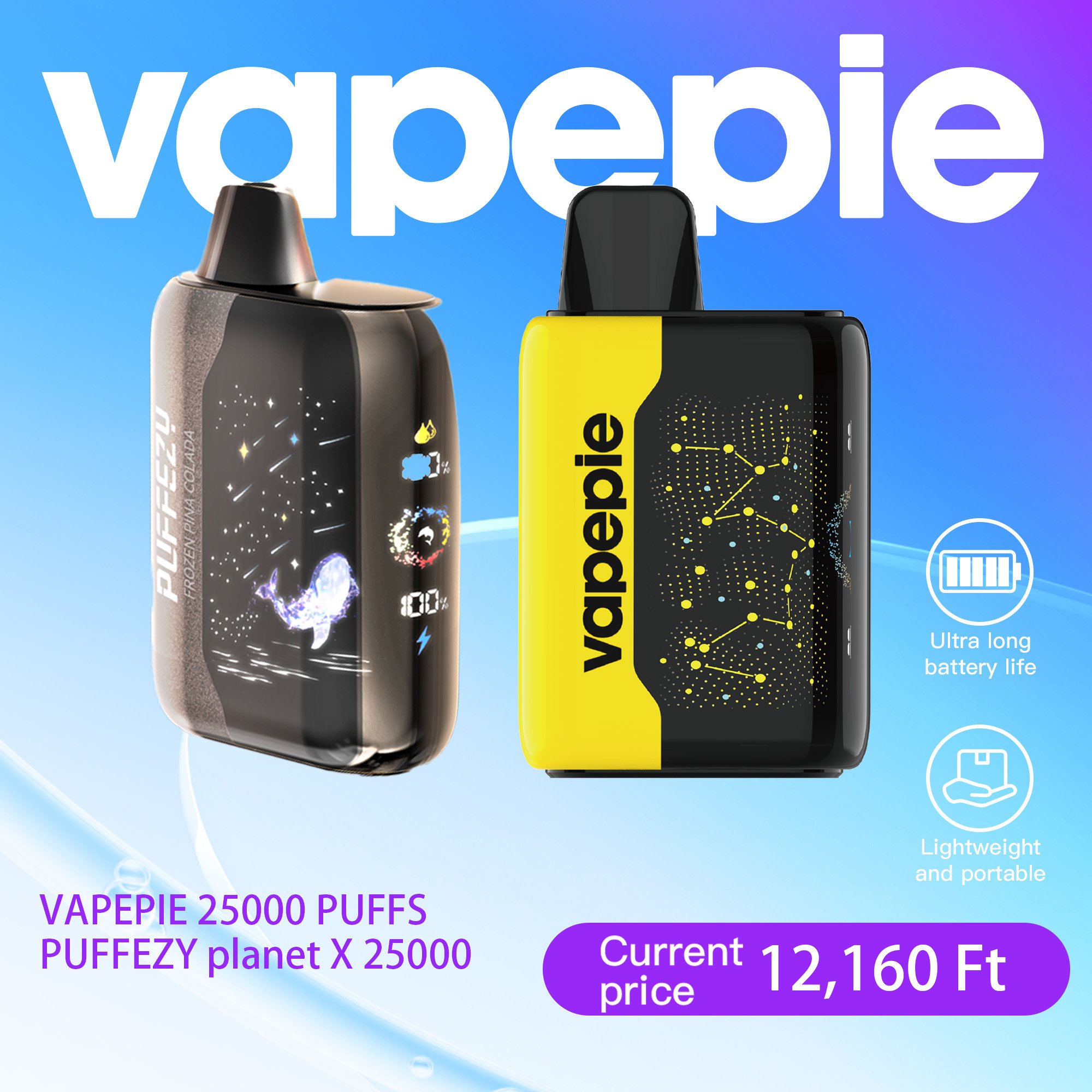 đ„VAPEPIE 25000 PUFFS +PUFFEZY planet X 25000 PUFFS â LimitĂĄlt PrĂ©mium PĂĄros Csomag
