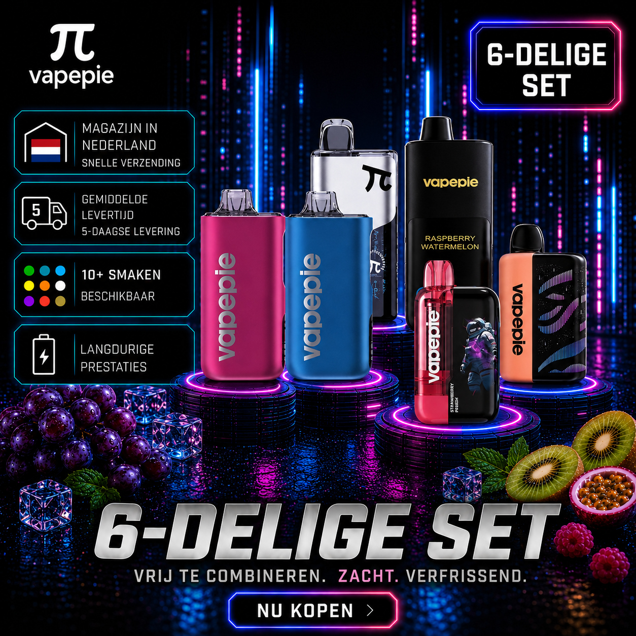 Vapepie Favorieten 6-Pack