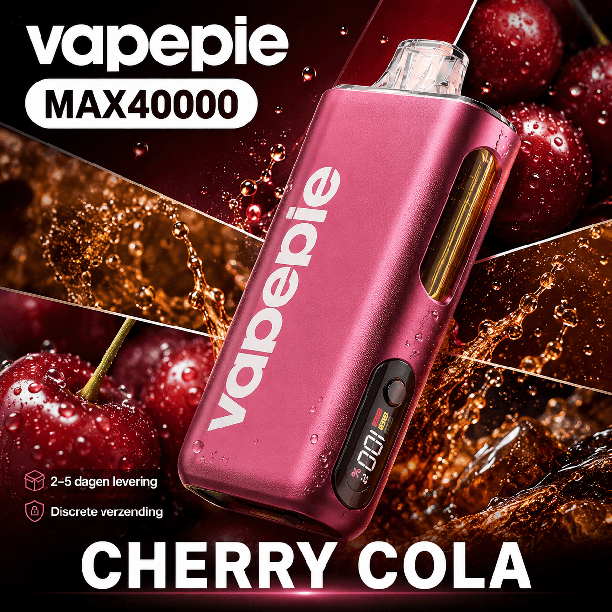 🔥Vapepie Max 40.000 trekjes（5% nicotinegehalte）
