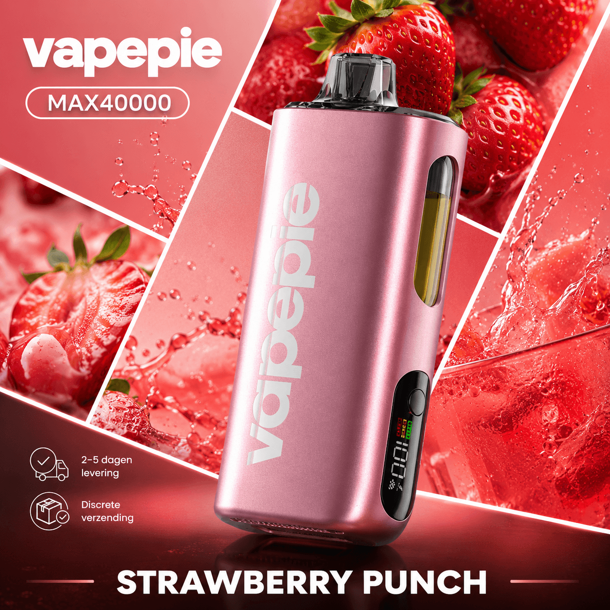 🔥Vapepie Max 40.000 trekjes（5% nicotinegehalte）