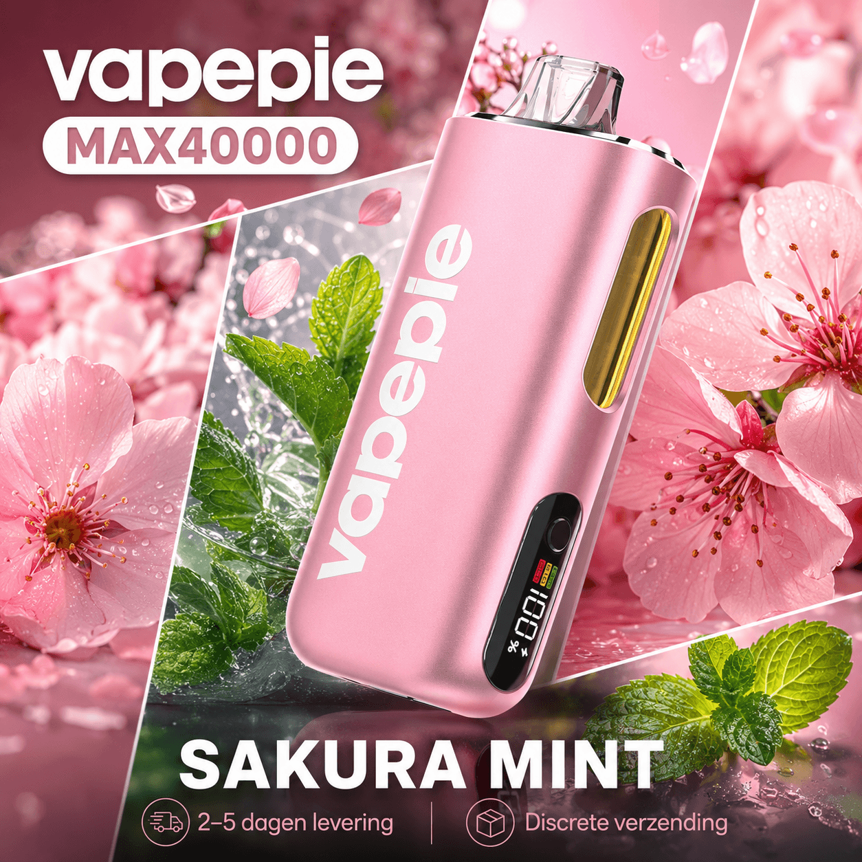 🔥Vapepie Max 40.000 trekjes（5% nicotinegehalte）