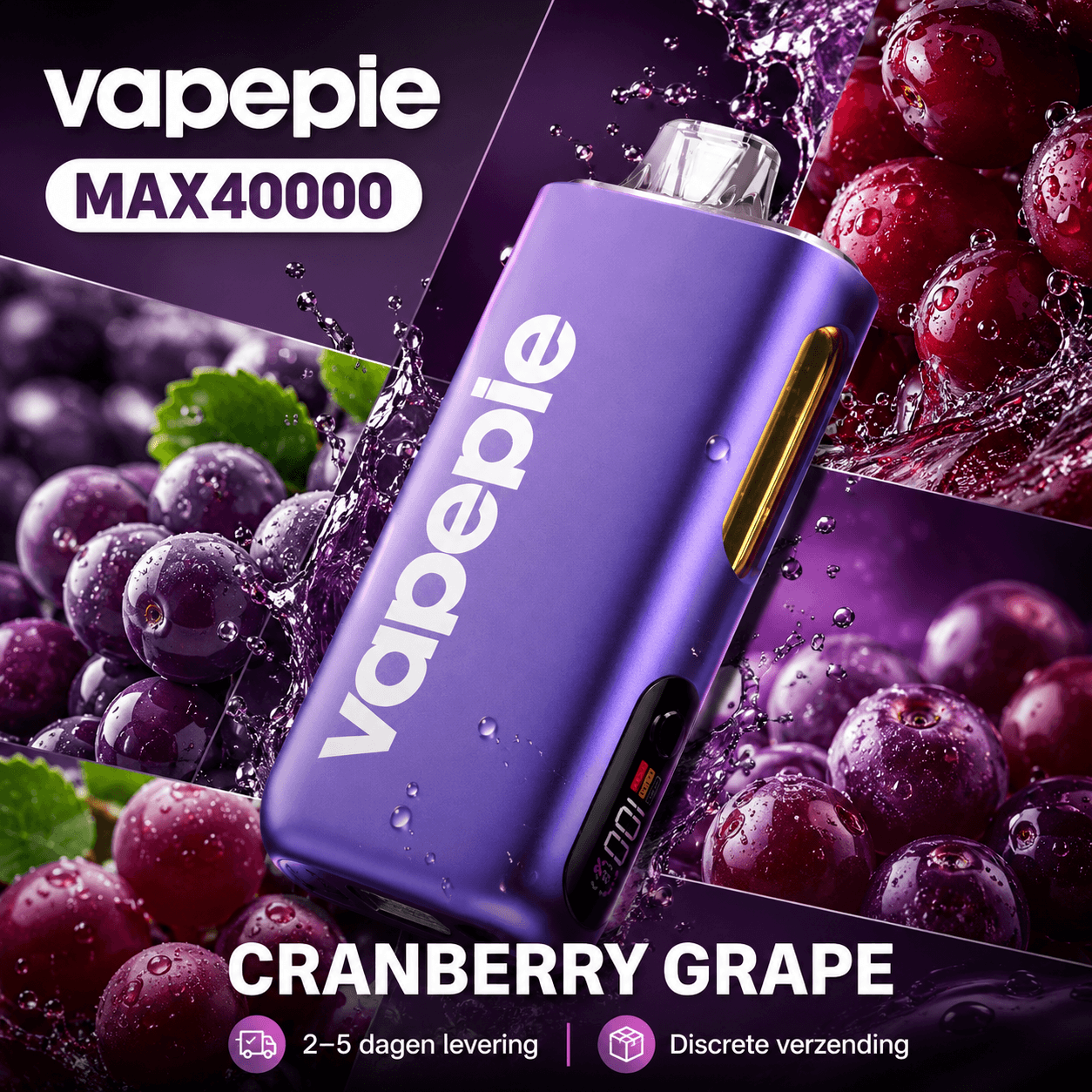 🔥Vapepie Max 40.000 trekjes（5% nicotinegehalte）