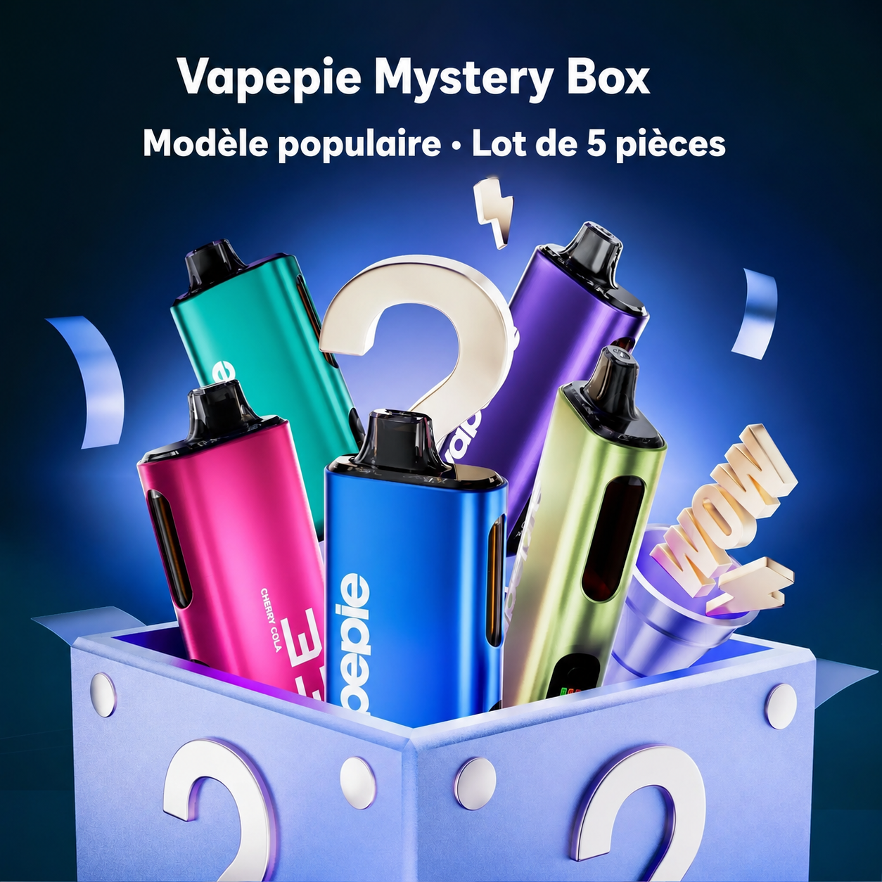 Set van 5 stuks Mystery Box – VAPEPIE Max 40000 PUFFS niespodziankowy pakiet