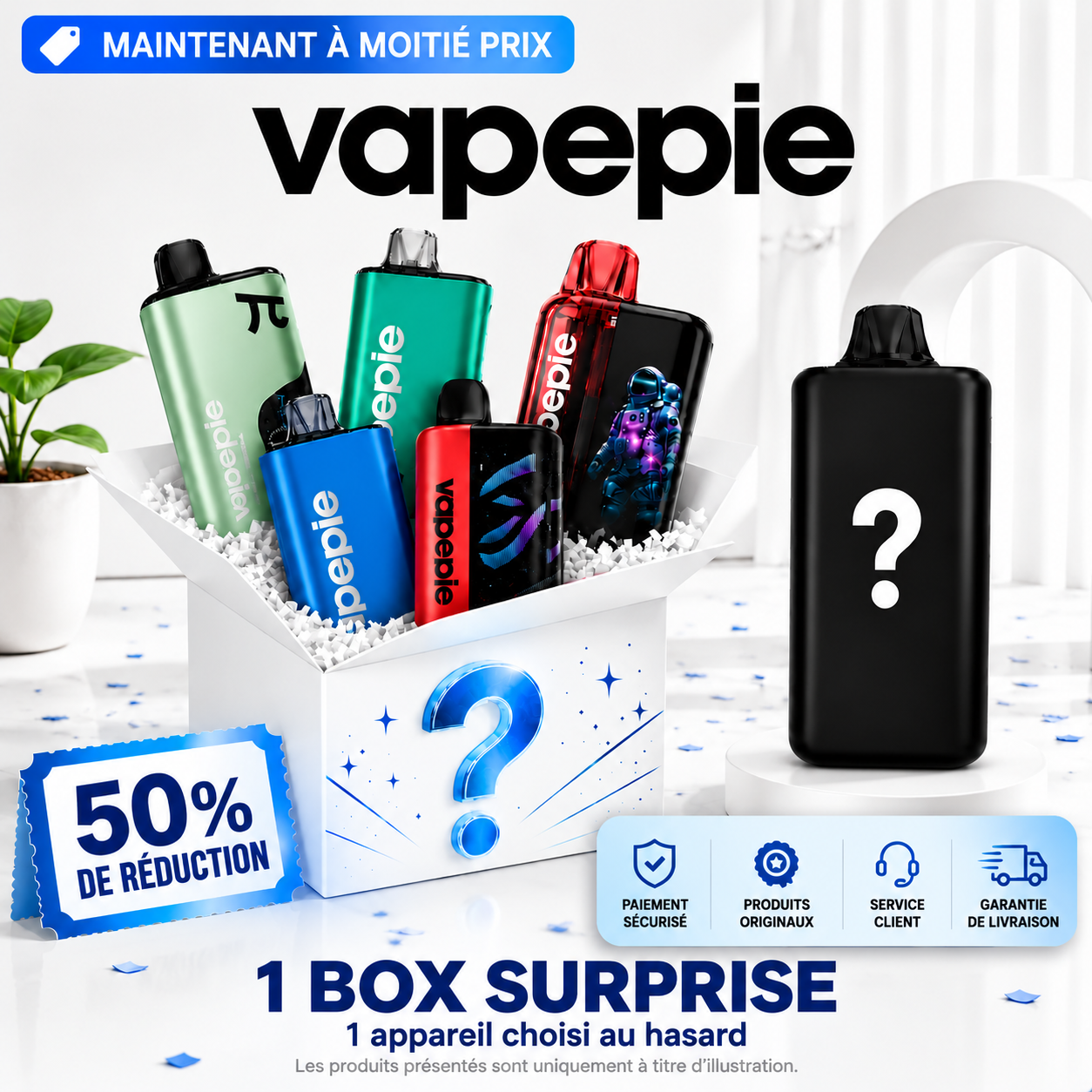 🎁 Mystery Box (1 pièce, saveur et modèle aléatoires) ⚠️ Non vendue séparément