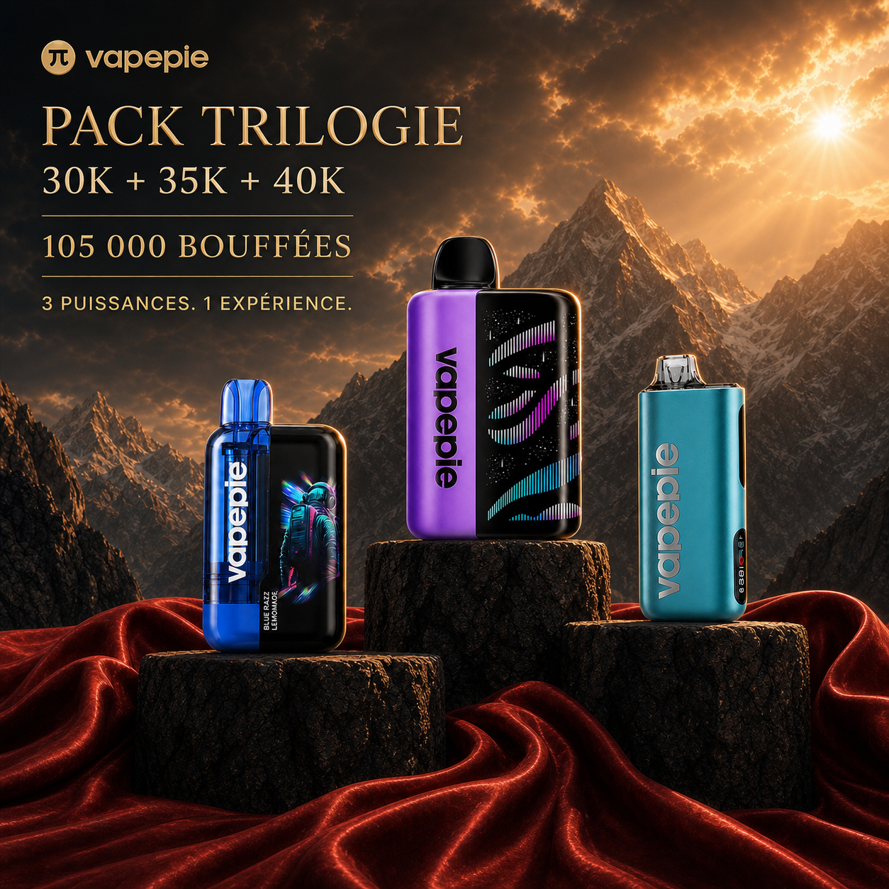 [Pack économique de 3 – 30 000 + 35 000 + 40 000 bouffées] Jusqu’à 105 000 bouffées au total
