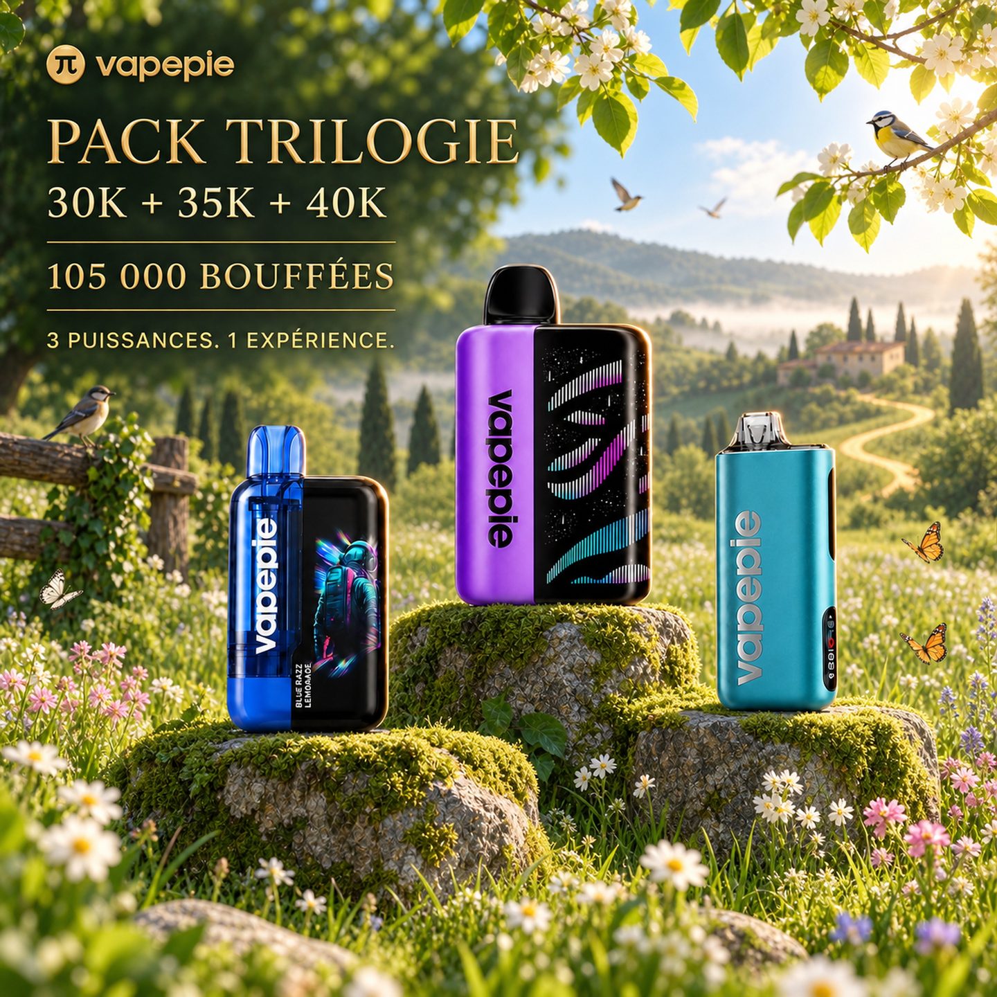 [Pack économique de 3 – 30 000 + 35 000 + 40 000 bouffées] Jusqu’à 105 000 bouffées au total