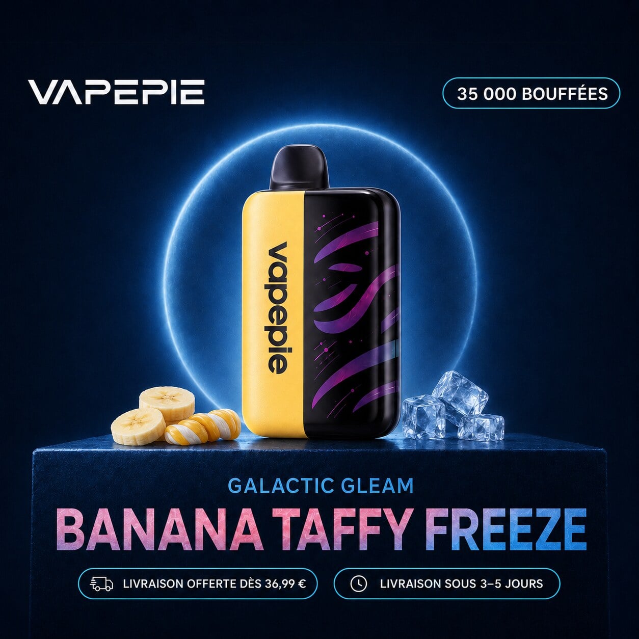 VAPEPIE Galactic Gleam 35 000 bouffées | Plusieurs saveurs