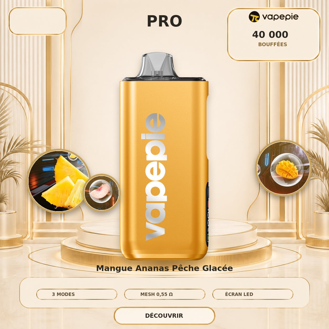 🔥 VAPEPIE Pro Upgrade 40 000 bouffées | Plusieurs saveurs