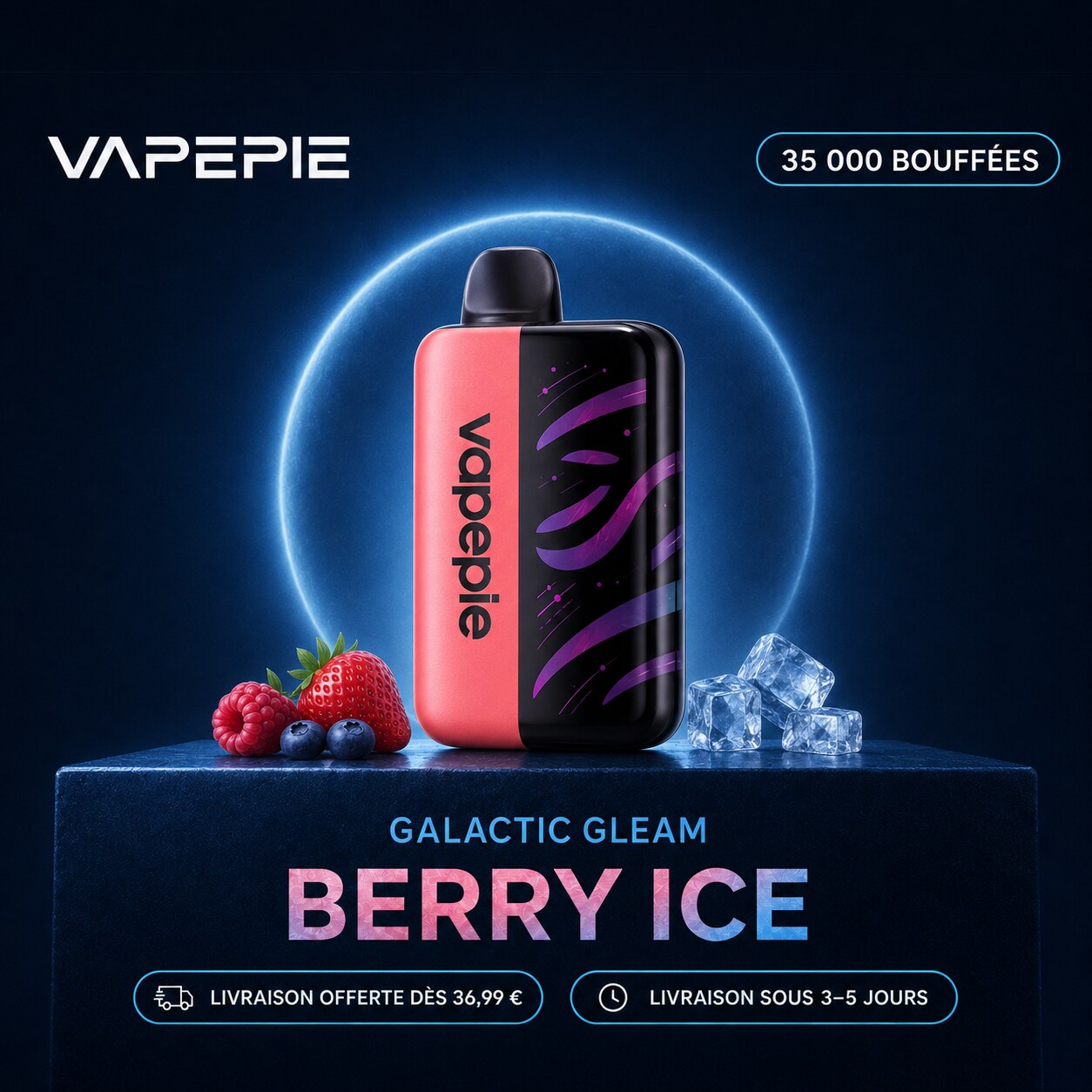 VAPEPIE Galactic Gleam 35 000 bouffées | Plusieurs saveurs