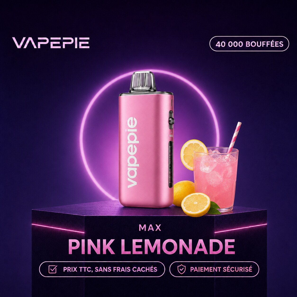 Limonade Rose | MAX | 40 000 bouffées