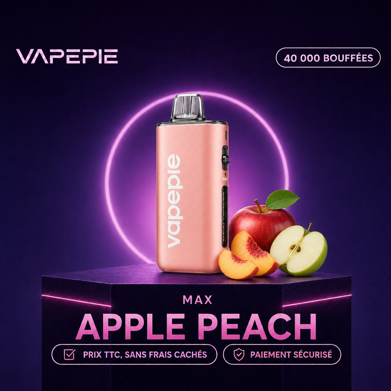 🔥VAPEPIE Max 40 000 bouffées | Plusieurs saveurs
