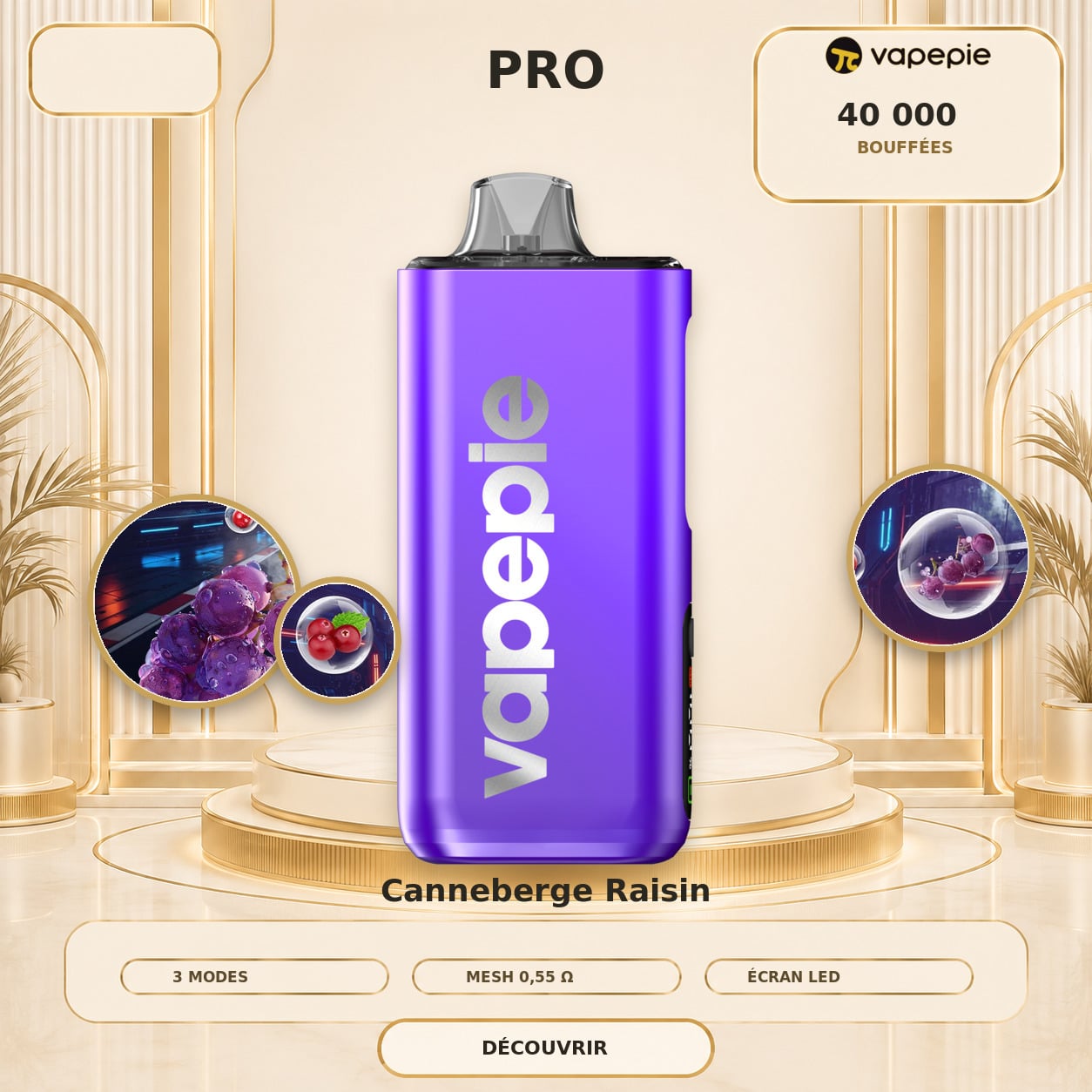 🔥 VAPEPIE Pro Upgrade 40 000 bouffées | Plusieurs saveurs