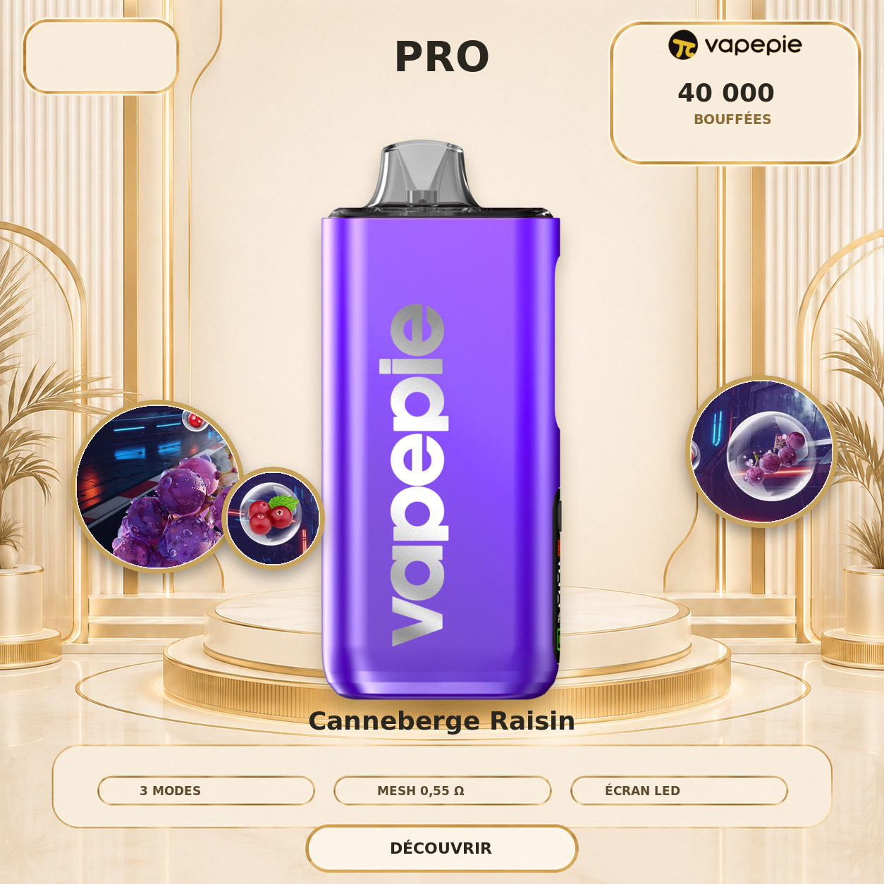 Canneberge Raisin | PRO | 40 000 bouffées