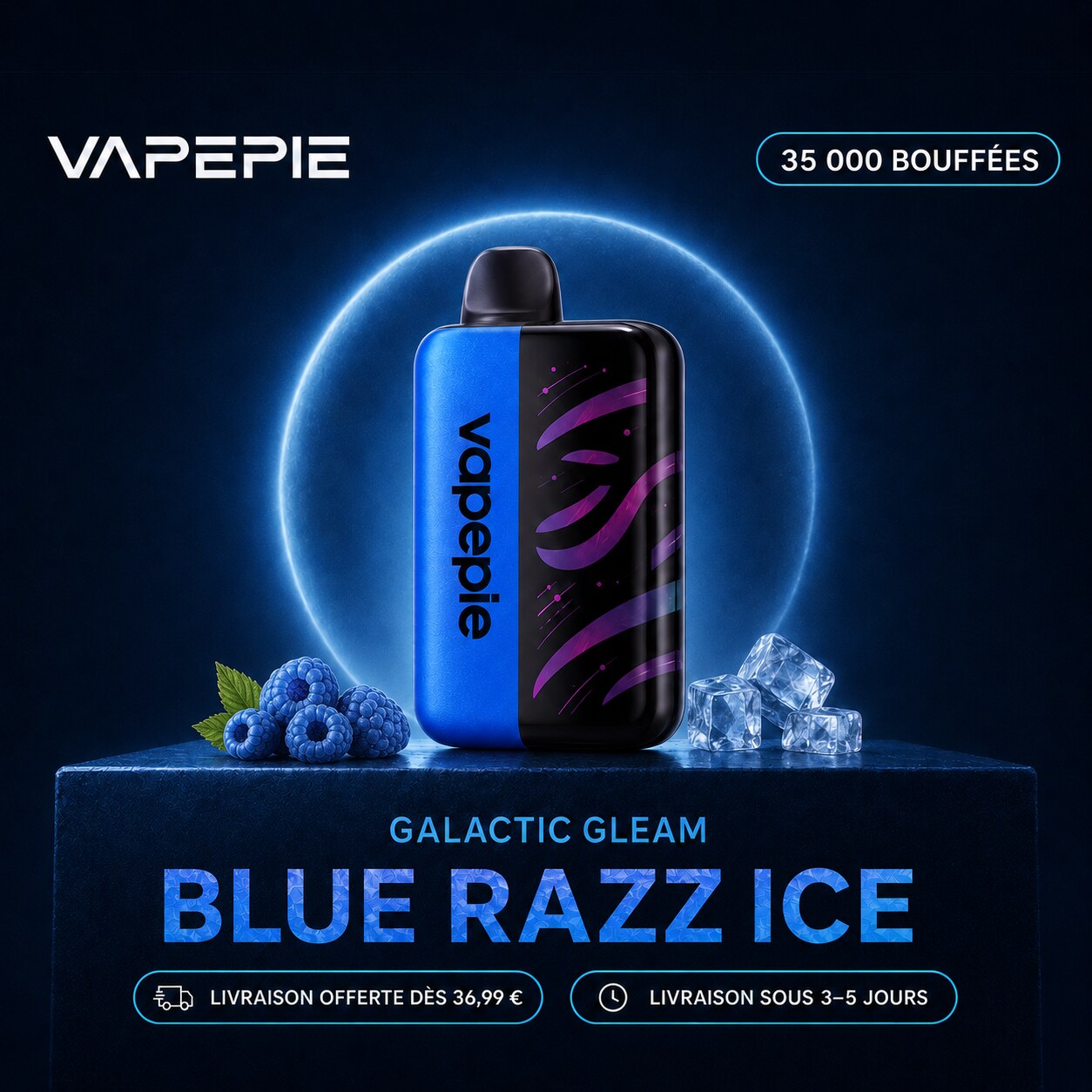 VAPEPIE Galactic Gleam 35 000 bouffées | Plusieurs saveurs