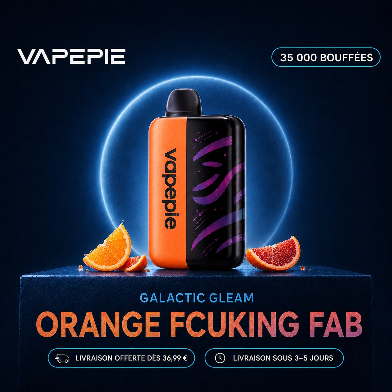 VAPEPIE Galactic Gleam 35 000 bouffées | Plusieurs saveurs