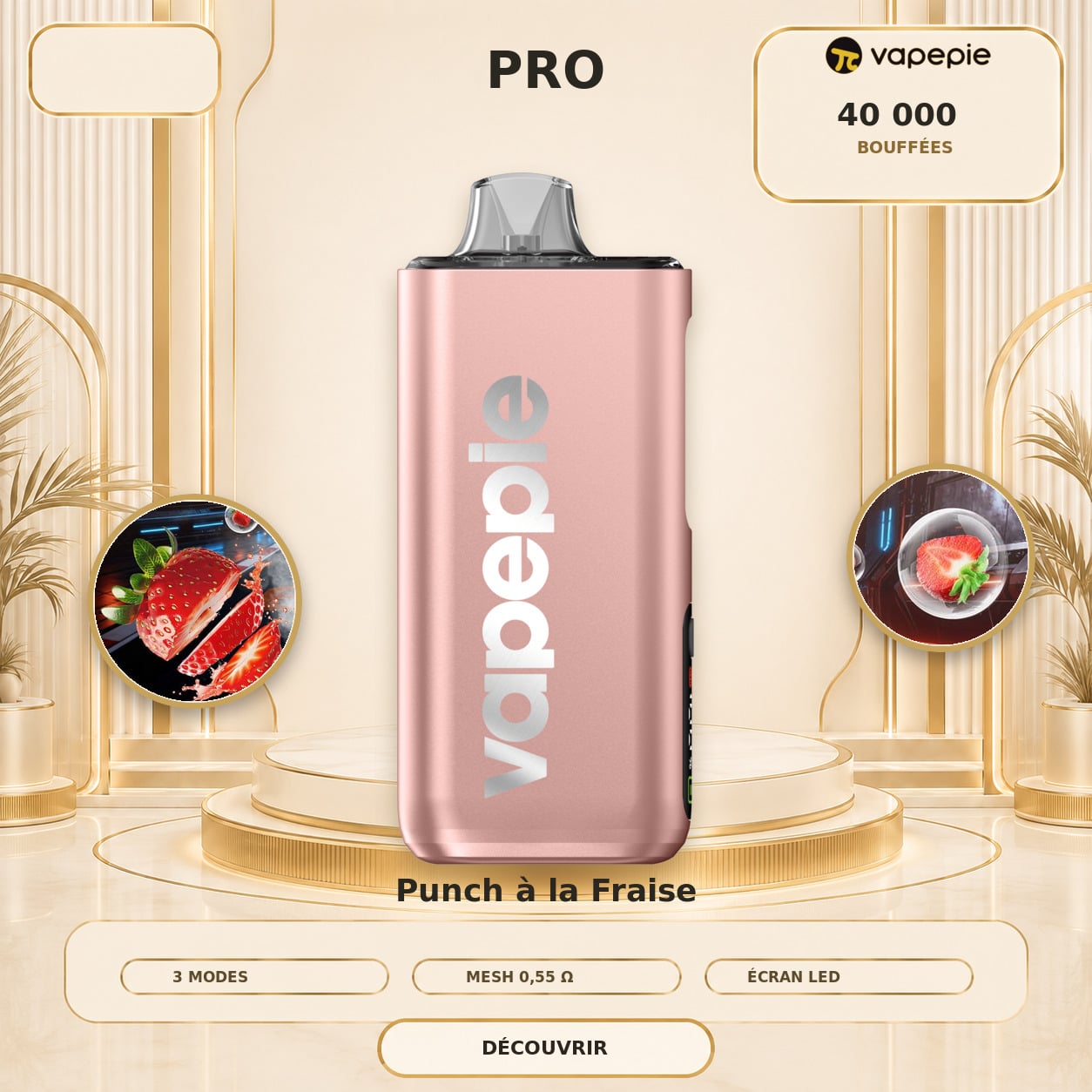 🔥 VAPEPIE Pro Upgrade 40 000 bouffées | Plusieurs saveurs