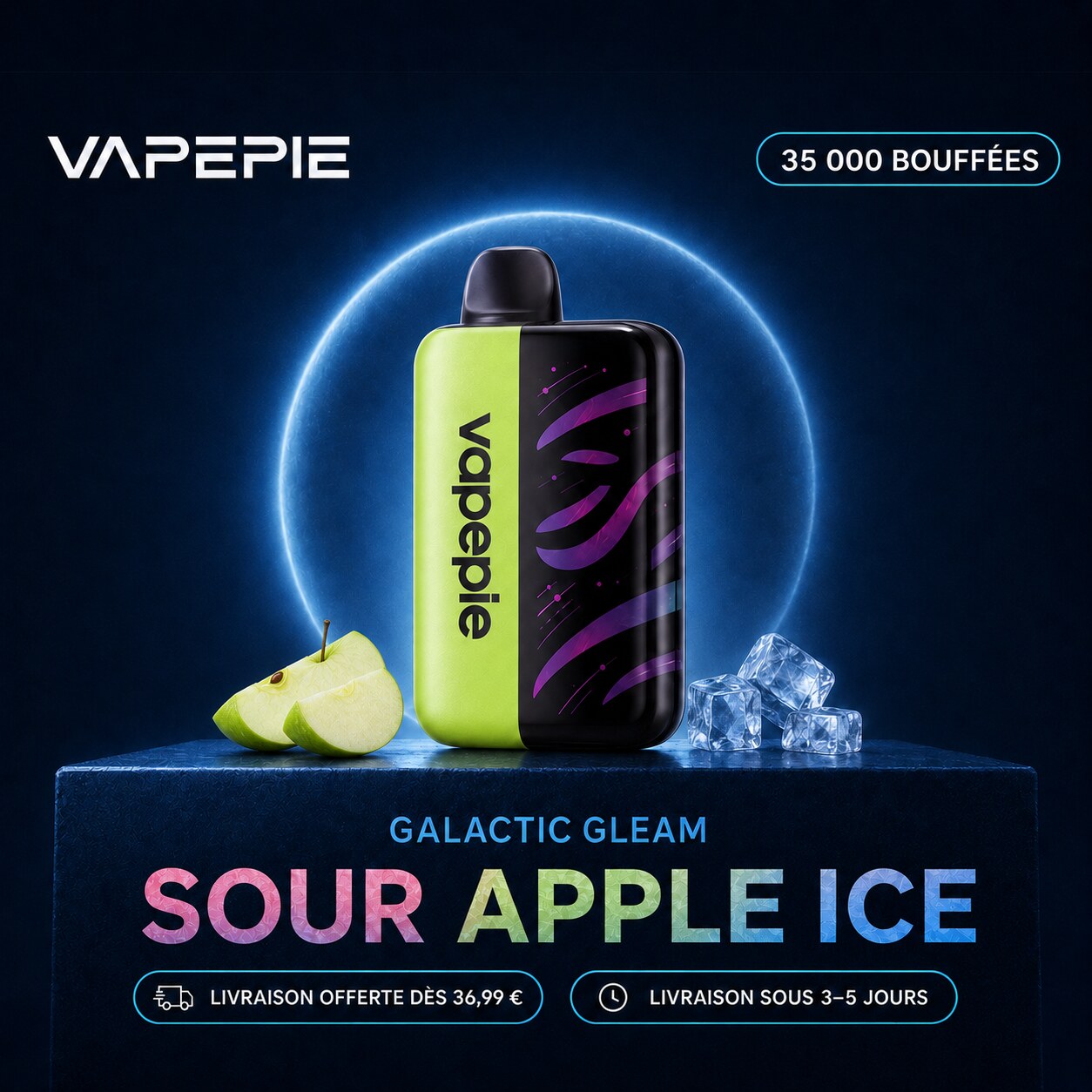 VAPEPIE Galactic Gleam 35 000 bouffées | Plusieurs saveurs