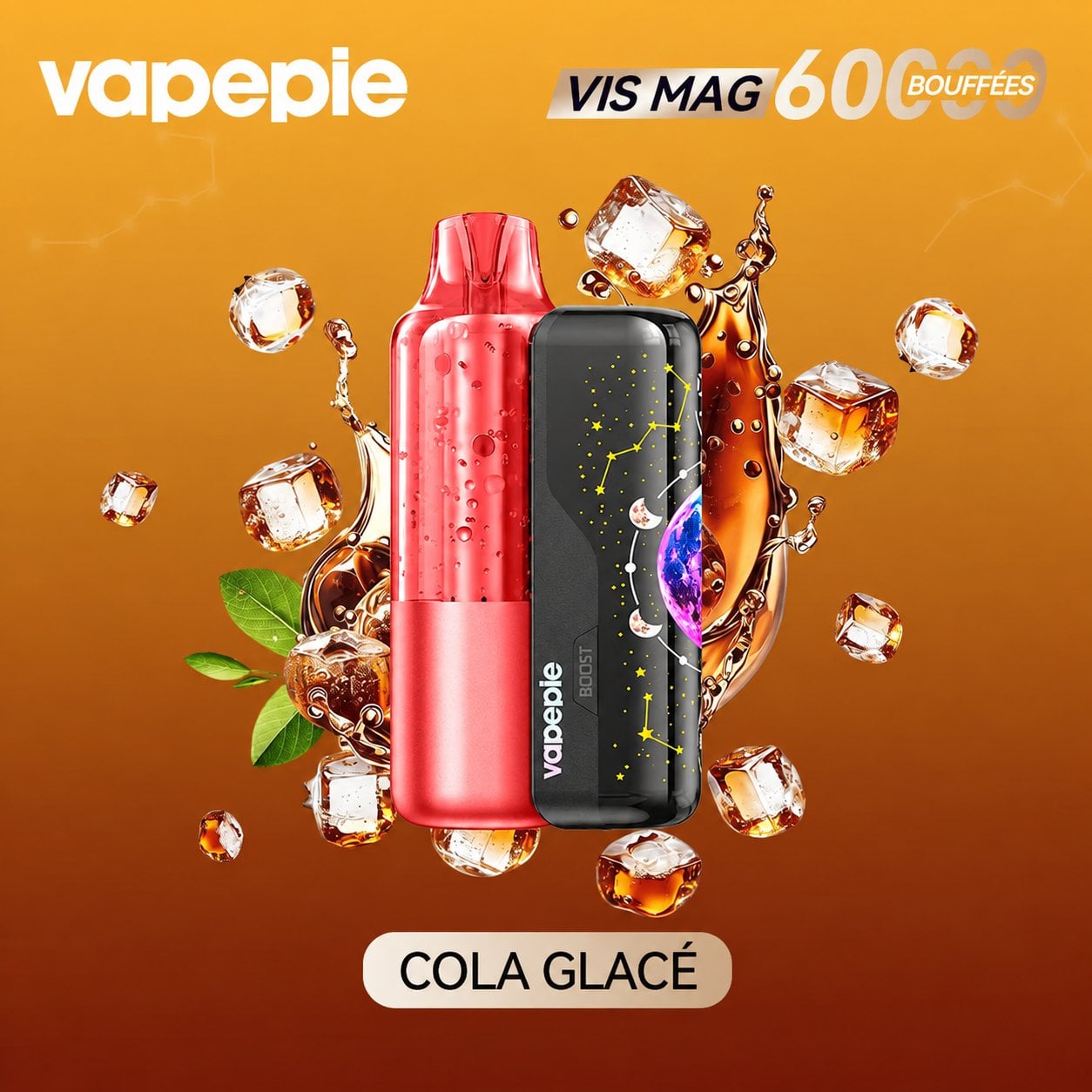 🆕Nouveau modèle à pod remplaçable Vapepie VIS MAG 60 000 bouffées (3 % de nicotine)