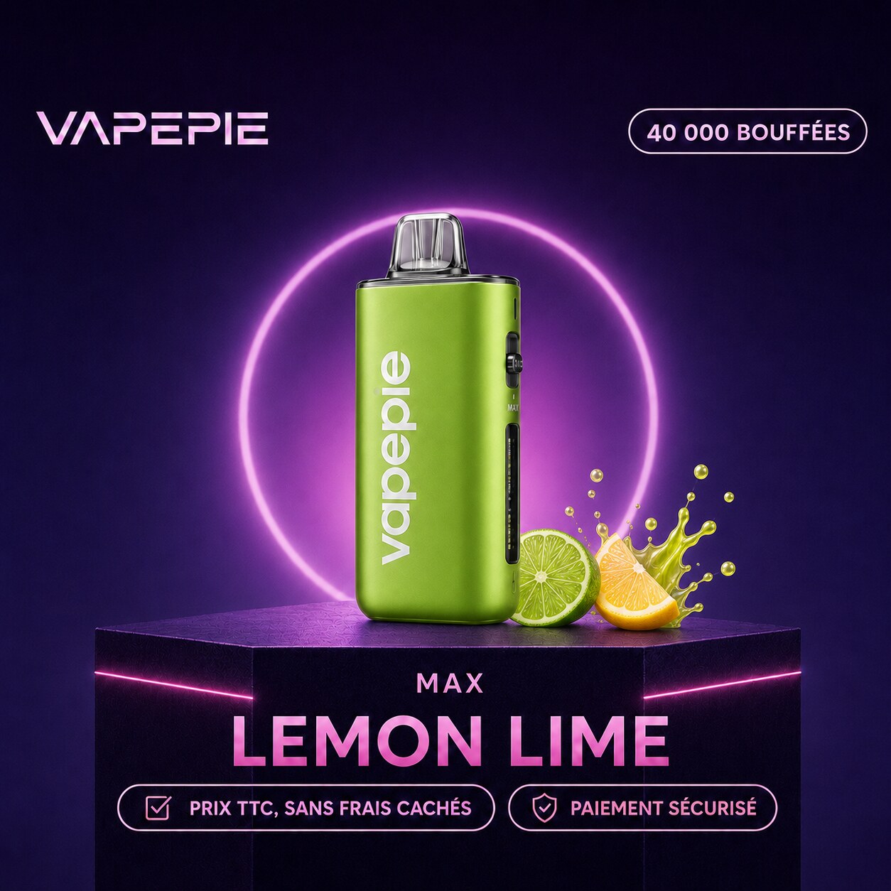 🔥VAPEPIE Max 40 000 bouffées | Plusieurs saveurs