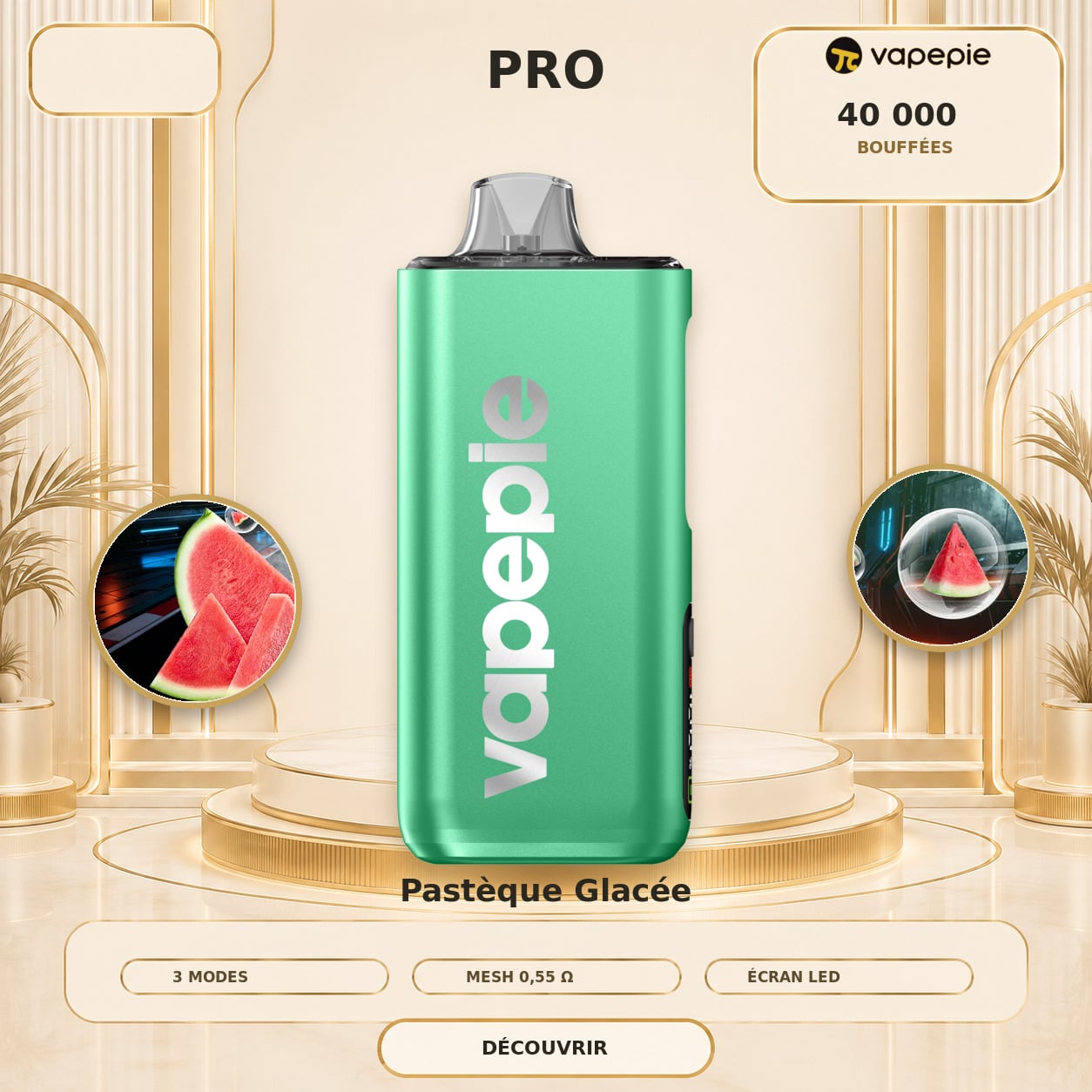 Pastèque Glacée | PRO | 40 000 bouffées